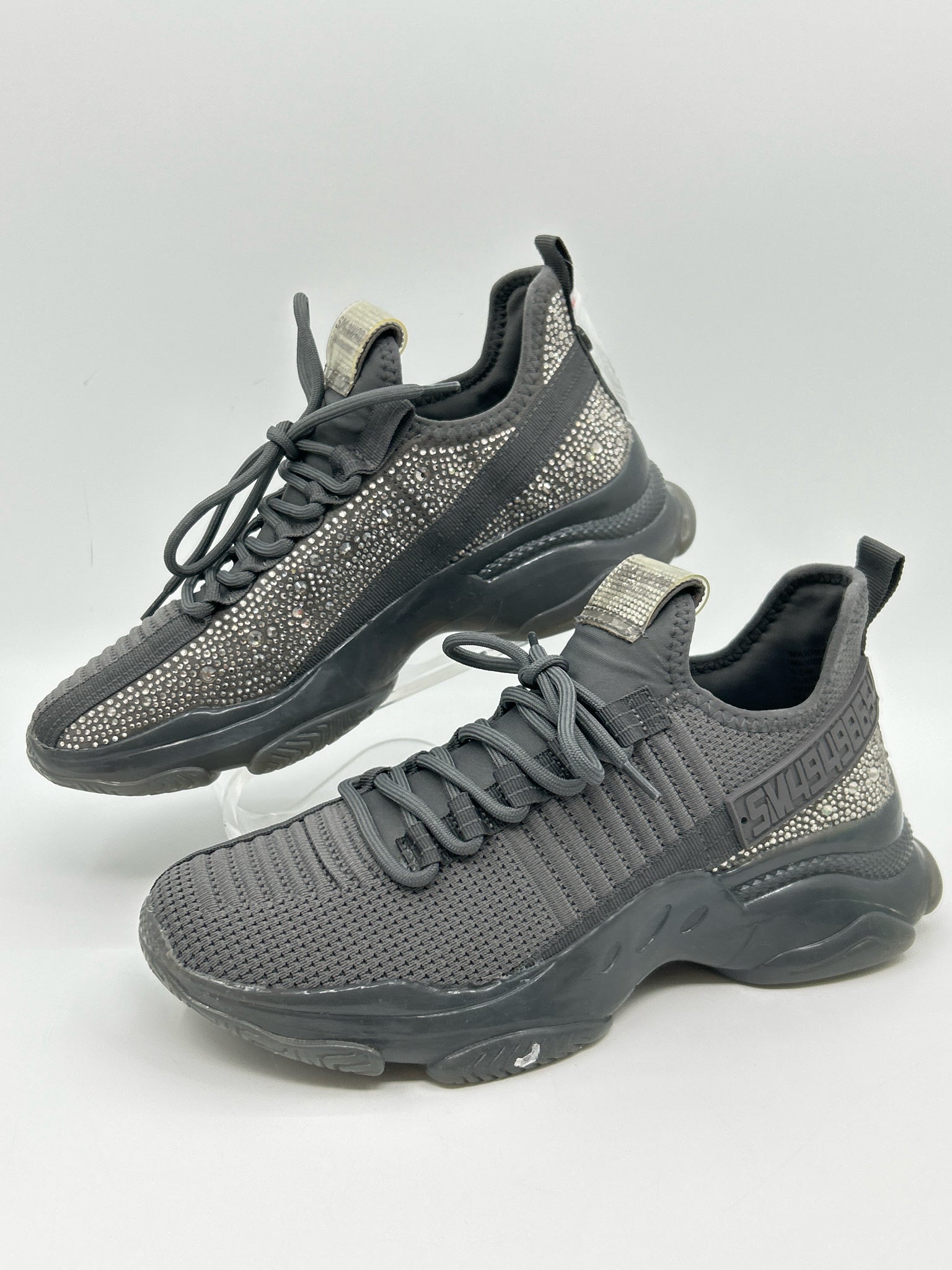 STEVE MADDEN Size 9.5M Charcoal Women Sneakers