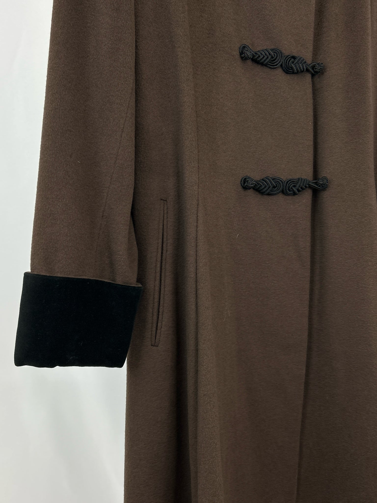 CHRISTIAN DIOR Size 8 Brown and Black Women Coat