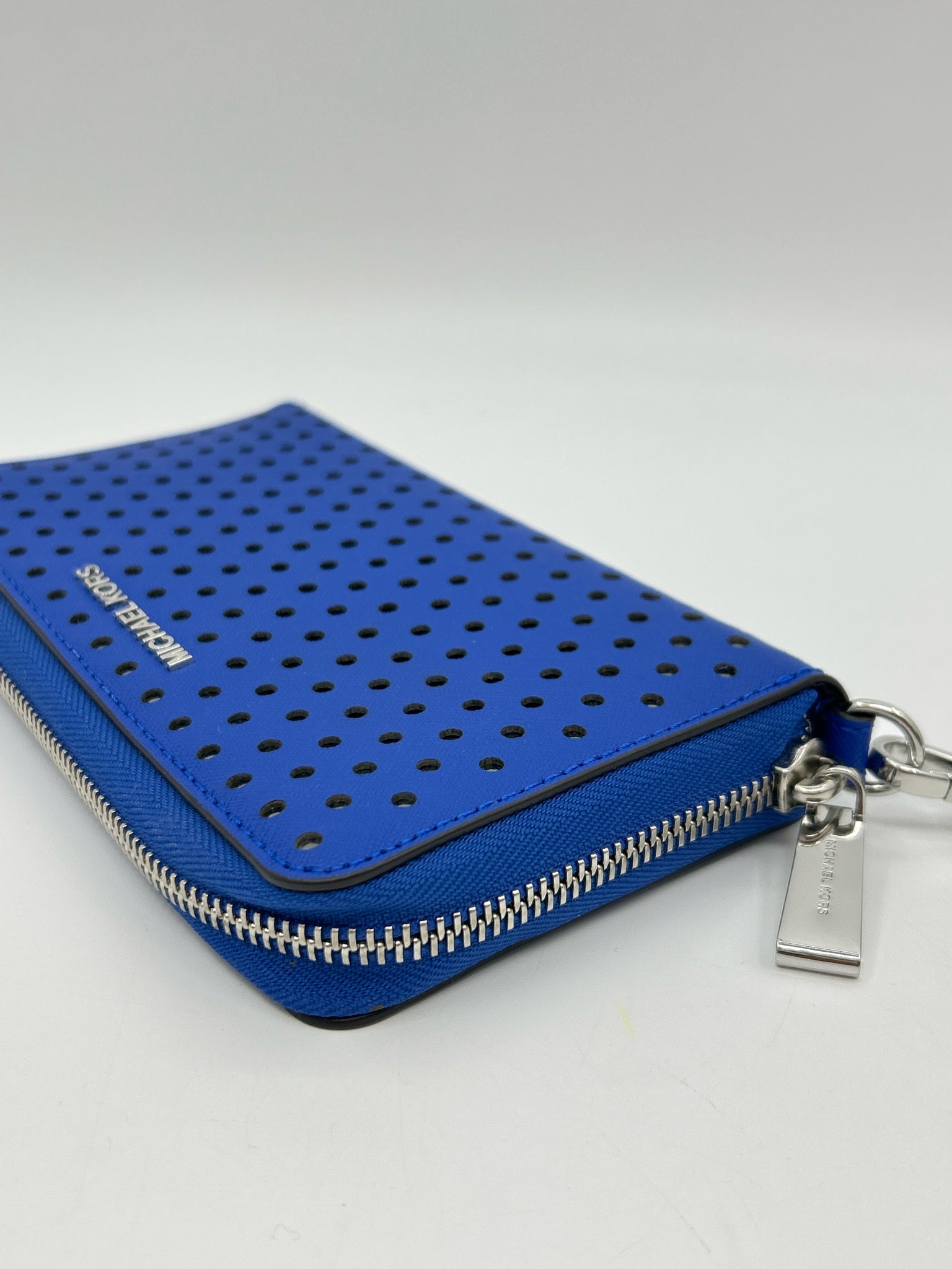 MICHAEL KORS Blue and Silver Women Wristlet