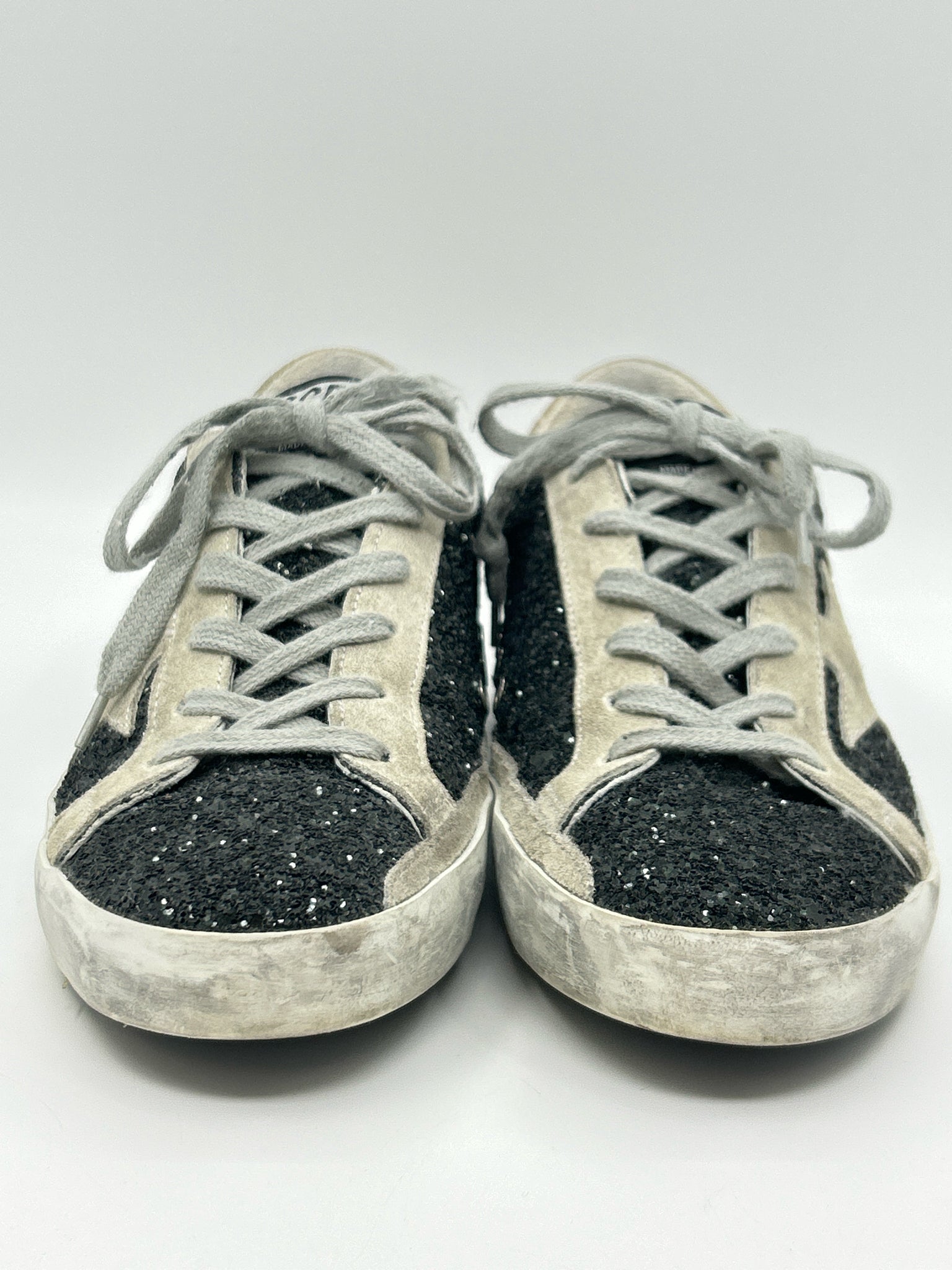 GOLDEN GOOSE Size 38 Black Print Women Sneakers