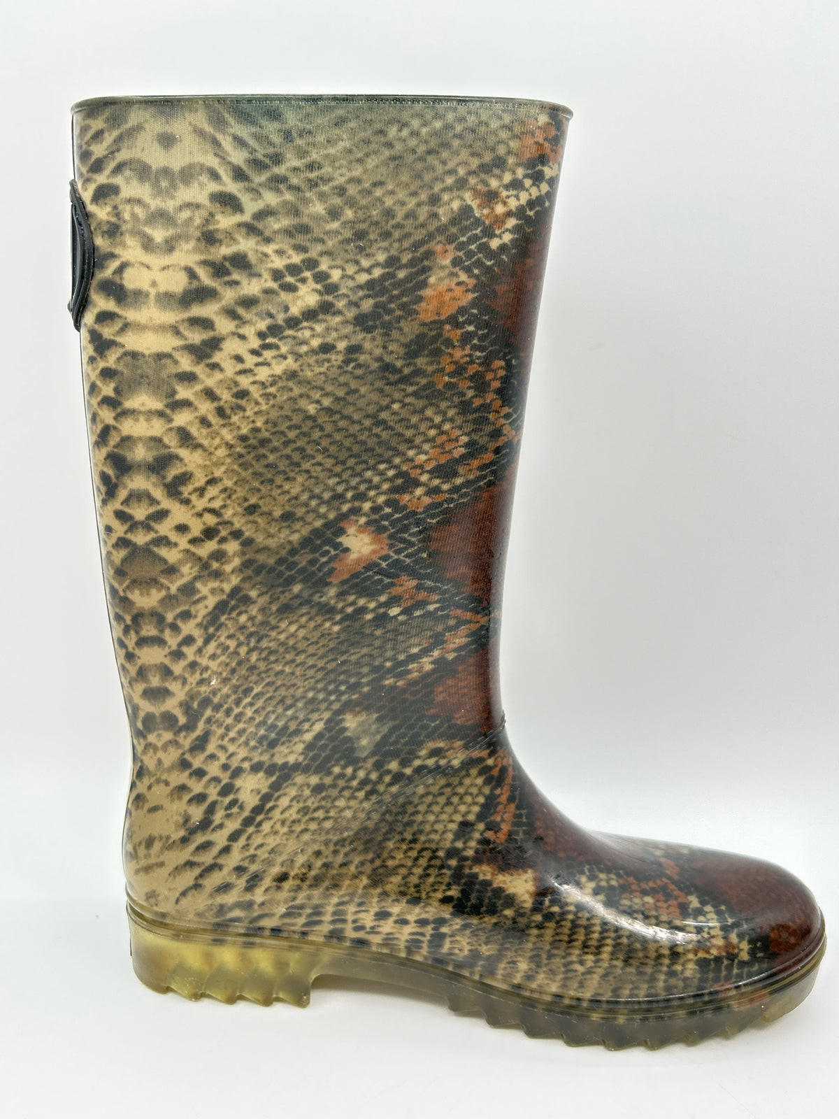STUART WEITZMAN Size L BEIGE AND BLACK Women Rainboots