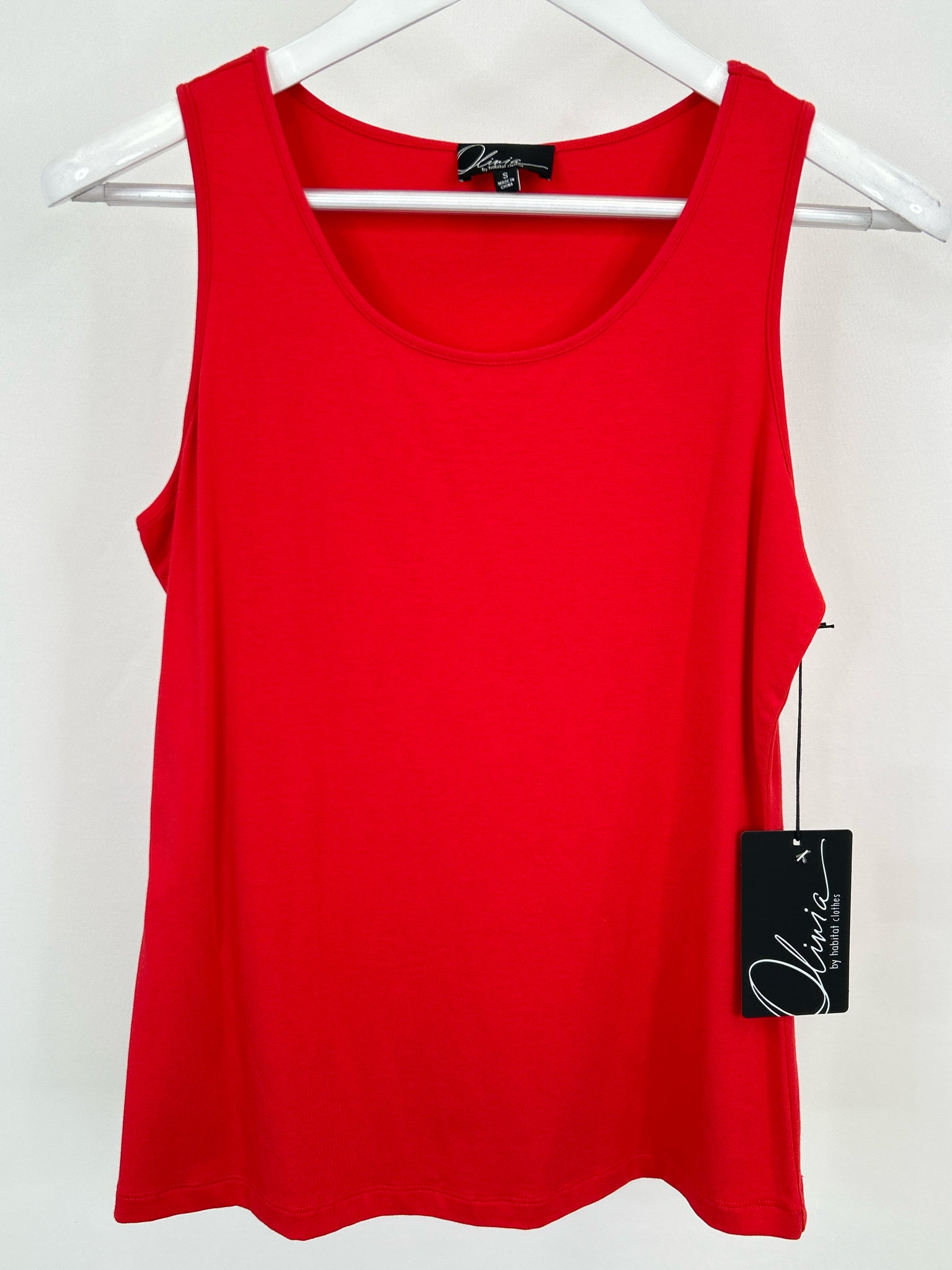OLIVIA BY HABITAT CLOTHES Size S Red Women Tank Top