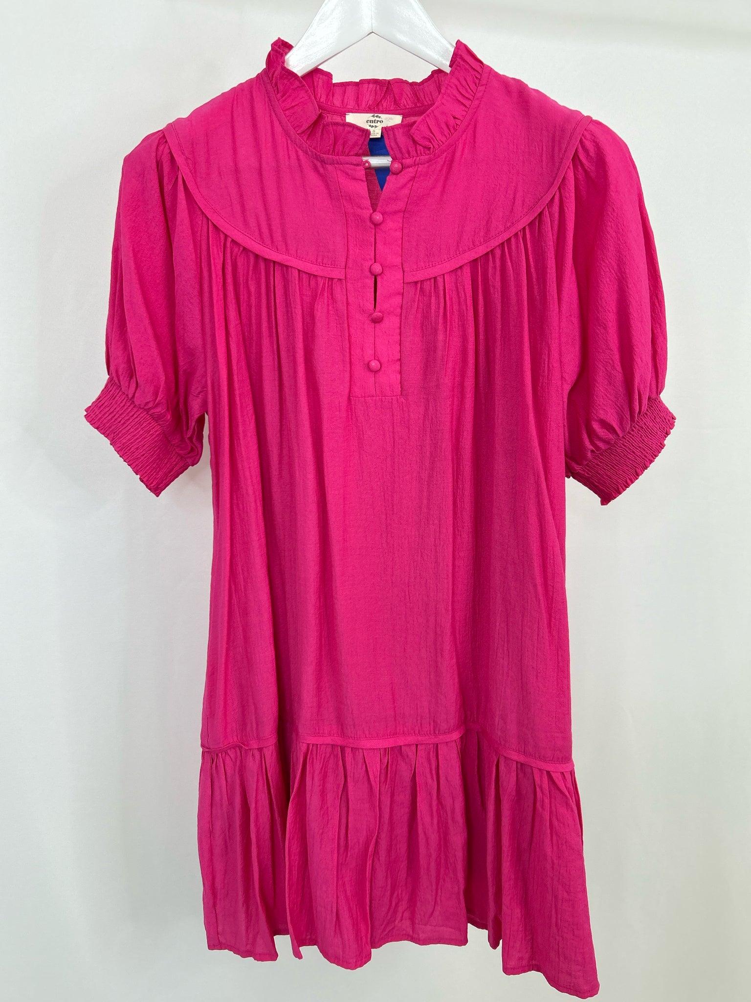 ENTRO Size S Hot Pink Women Dress