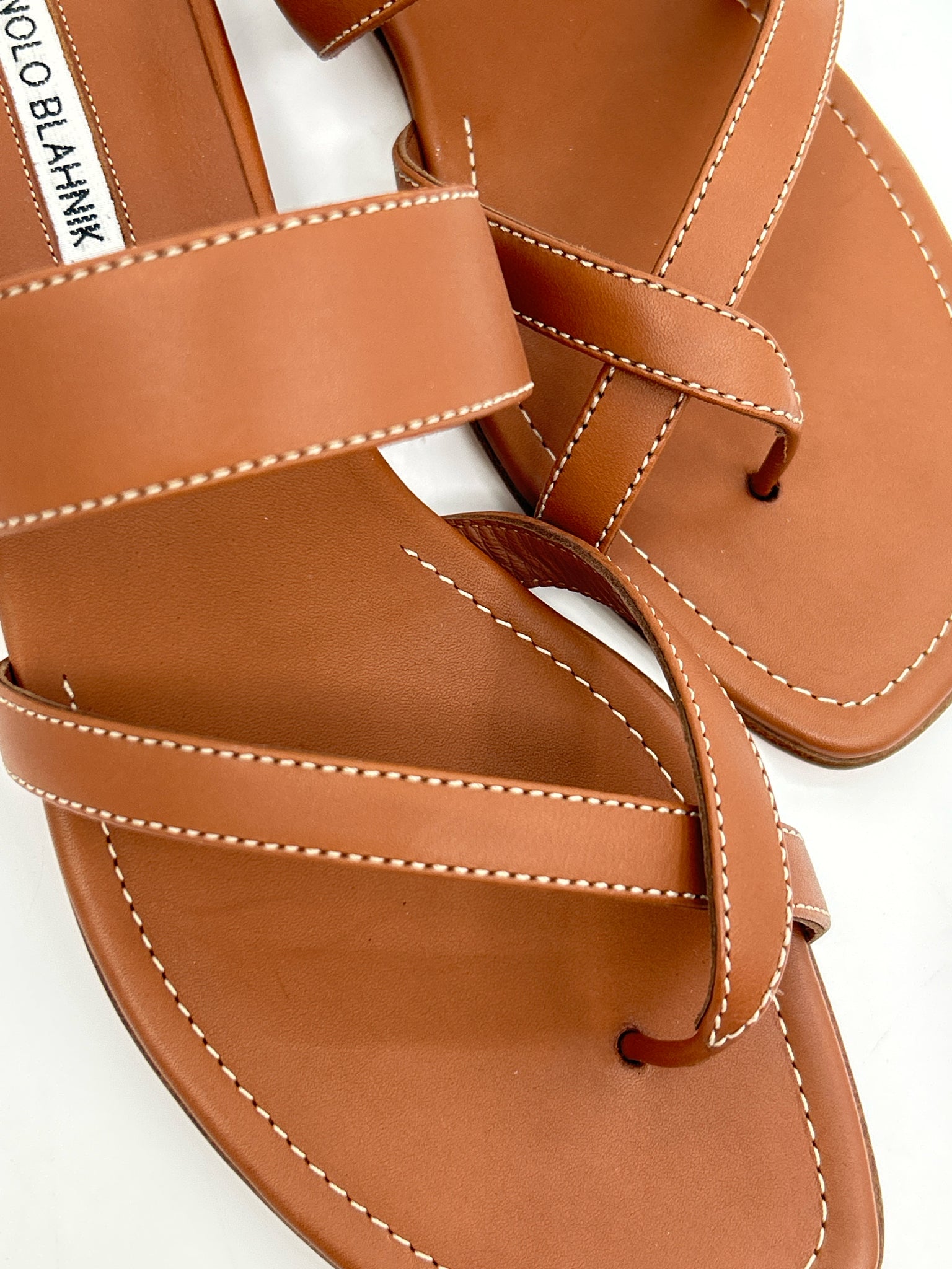 MANOLO BLAHNIK Size 38.5 Brown Women Sandal