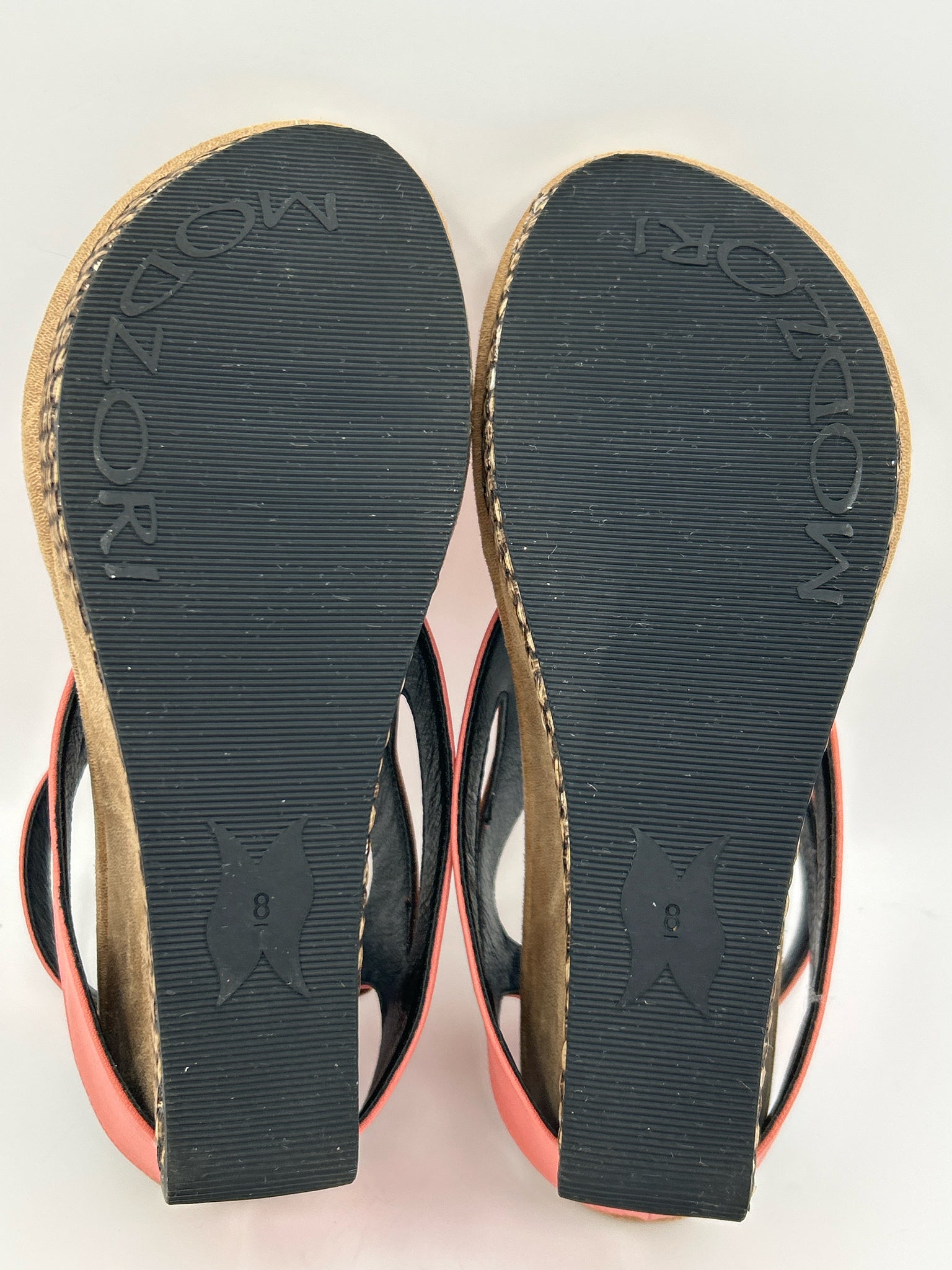 Modzori Size 8 CORAL AND BLACK Women Sandal