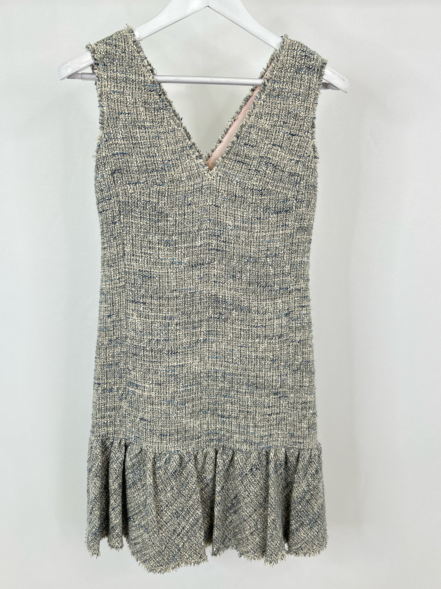 REBECCA TAYLOR Size 0 Blue Tweed Women Dress
