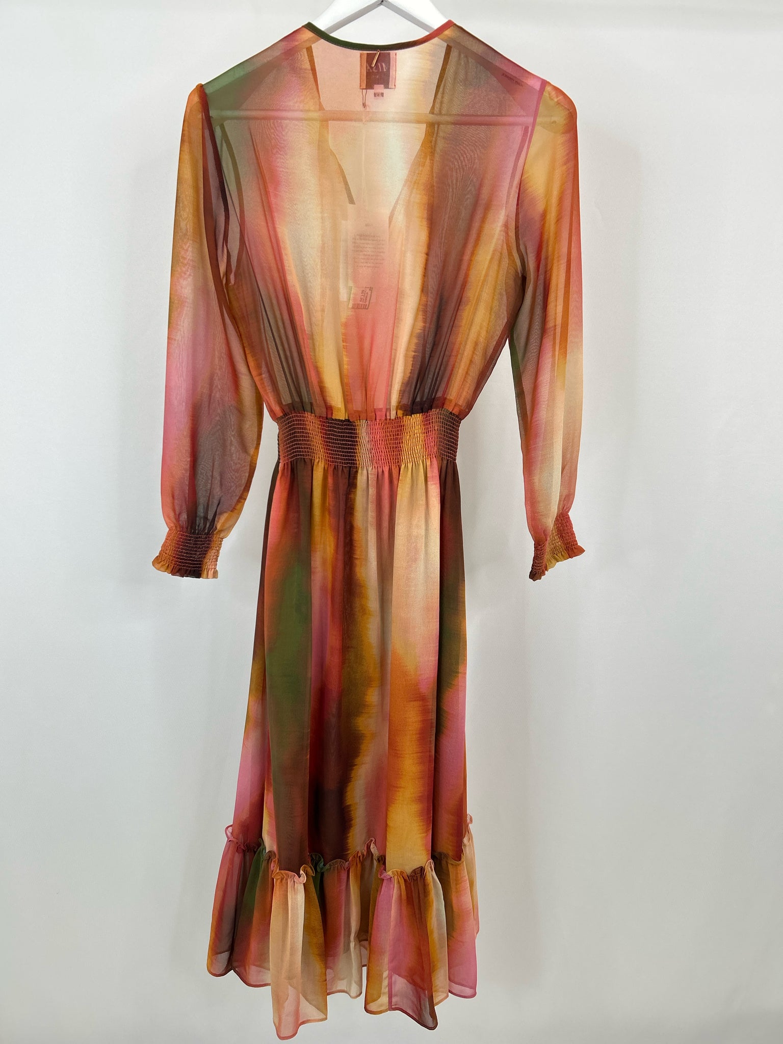 MISA Size XS Orange and Brown Women Dress NWT