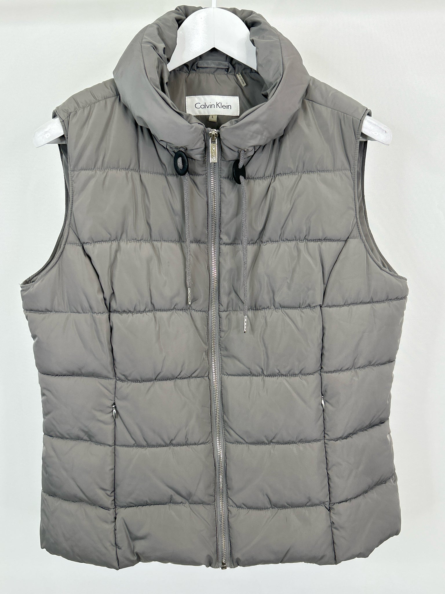 CALVIN KLEIN NWT Size L Gray Women Vest