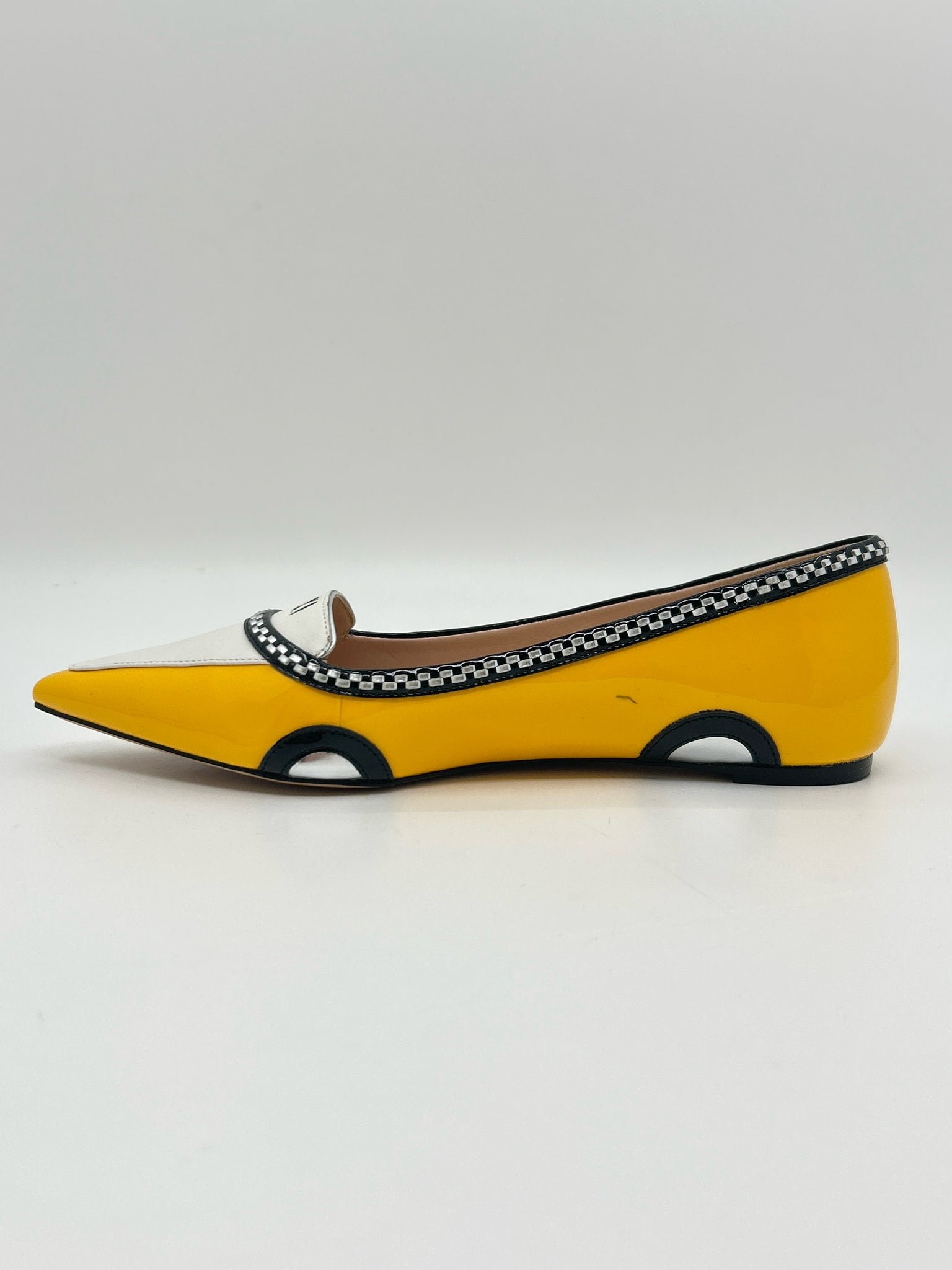 KATE SPADE Size 8B Yellow and White Women Flats