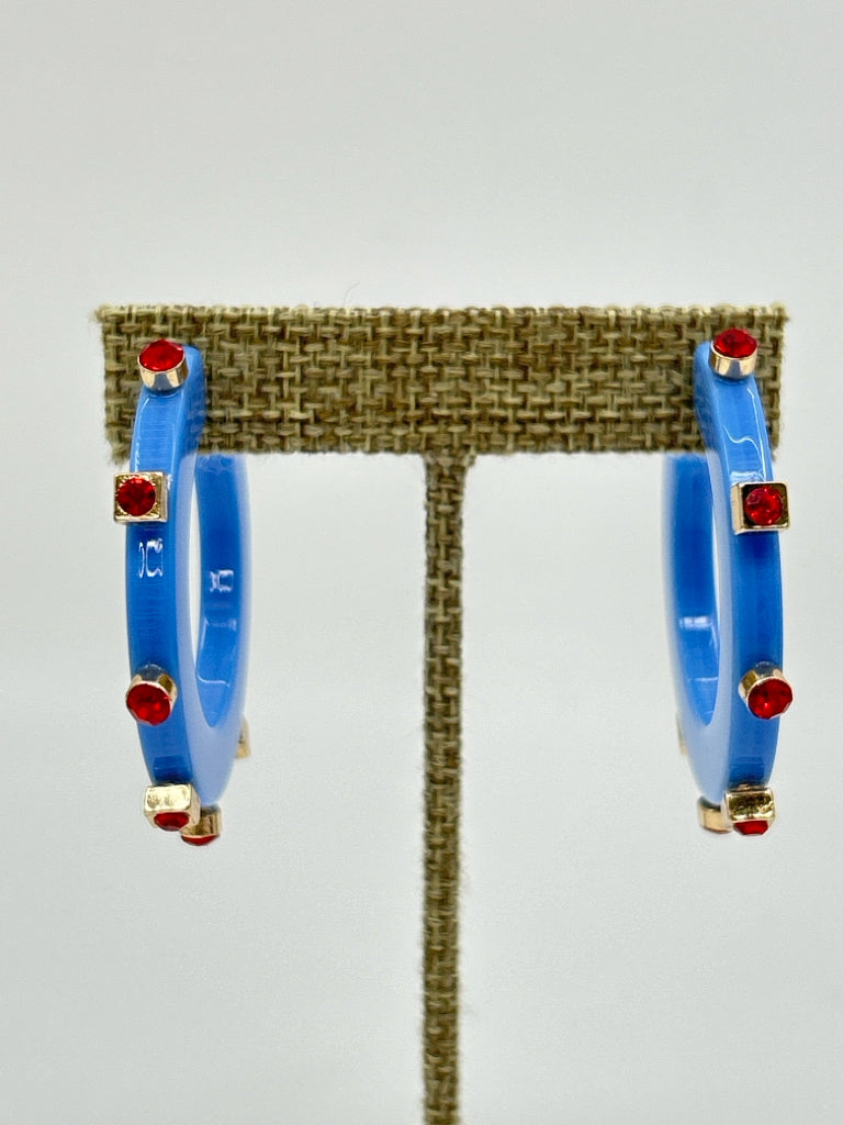 SMITH & CO Women Size L BLUE AND RED Earrings