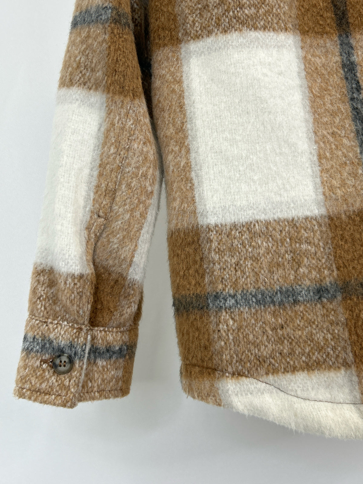 AVEC LES FILLES Size S Brown Plaid Women Jacket