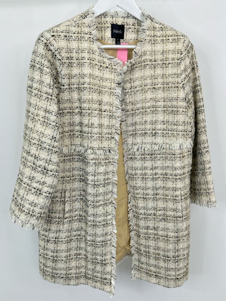 RAFAELLA Women Size L Ivory Jacket