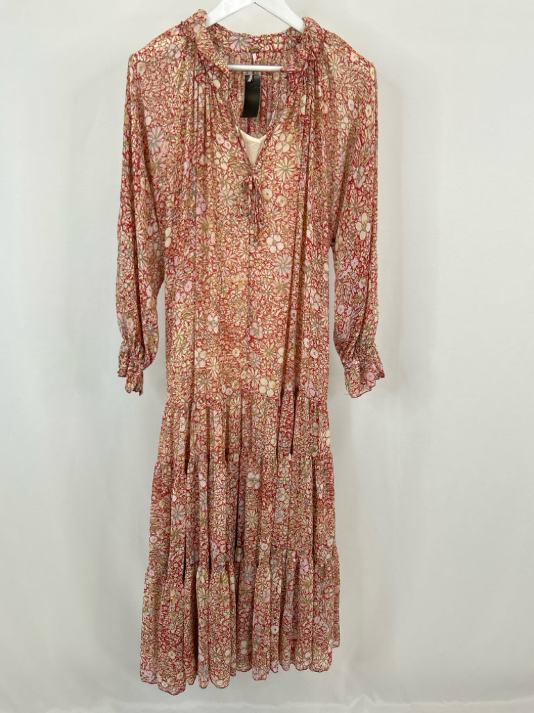 FREE PEOPLE Size S Red Print Women's 2-Piece w/Dress