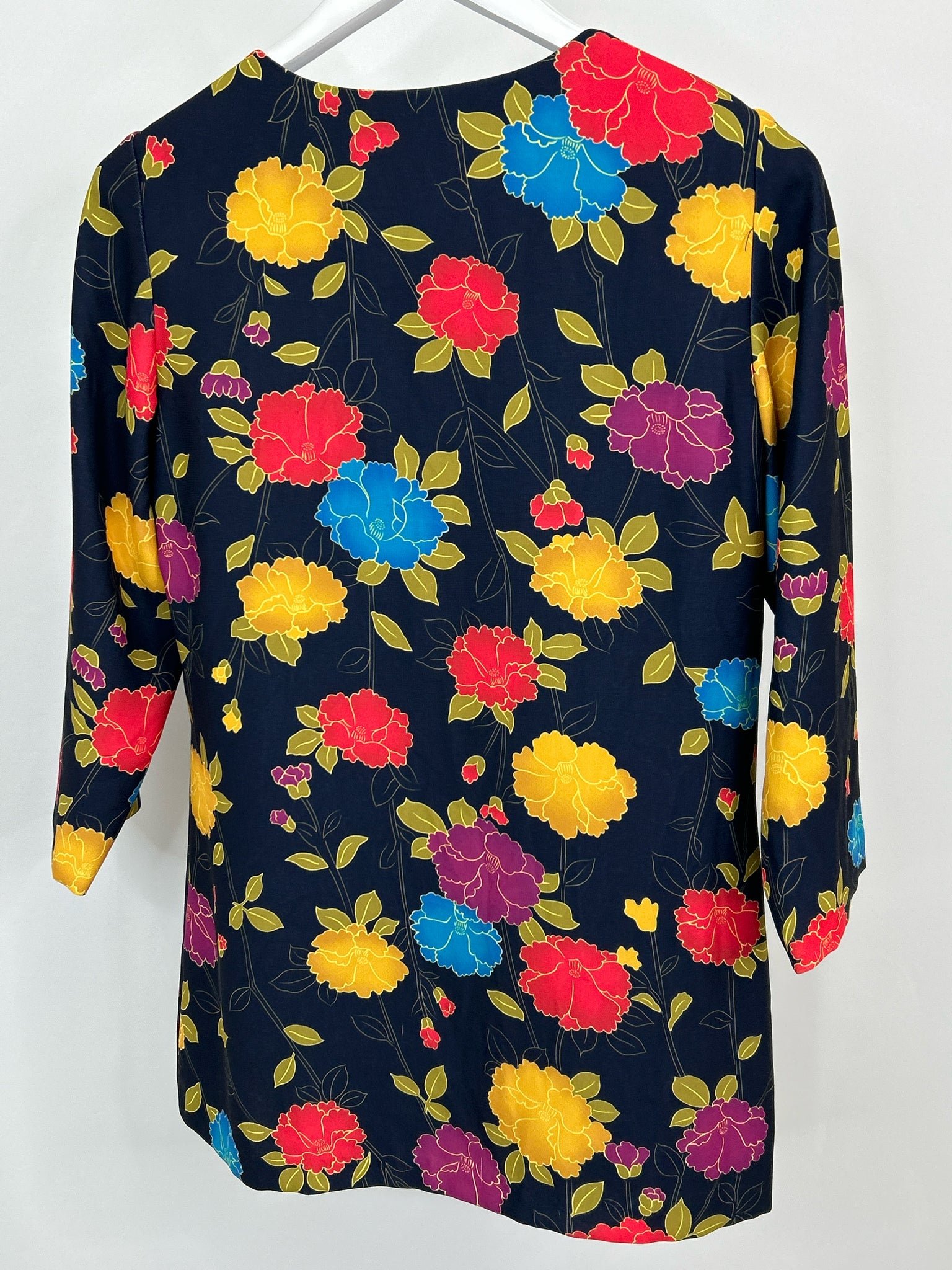 Flora Bea Size S Blue Print Women Dress