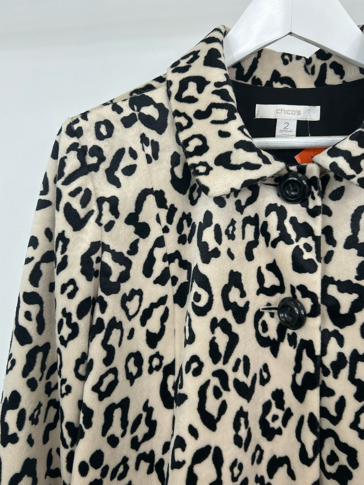CHICO'S Size L Animal Print Women Jacket