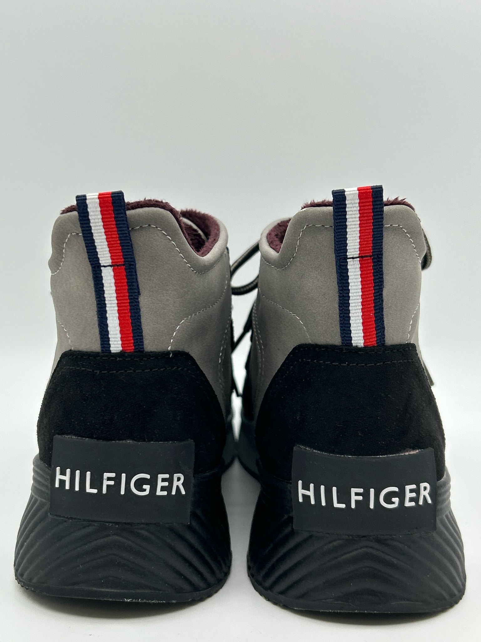 TOMMY HILFIGER Size 8.5 GRAY AND BLACK Women Booties