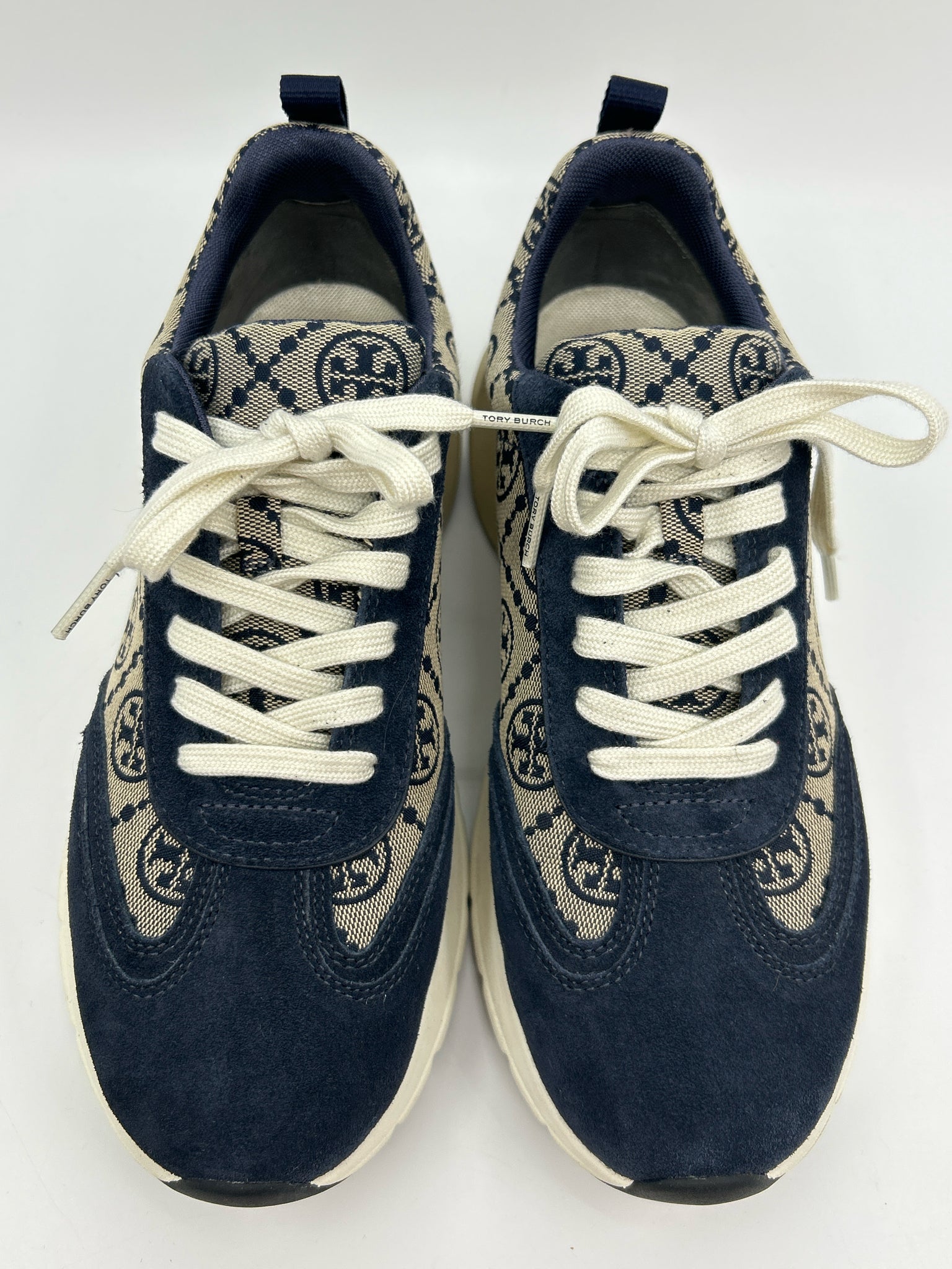 TORY BURCH Size 9.5 Navy Women Sneakers