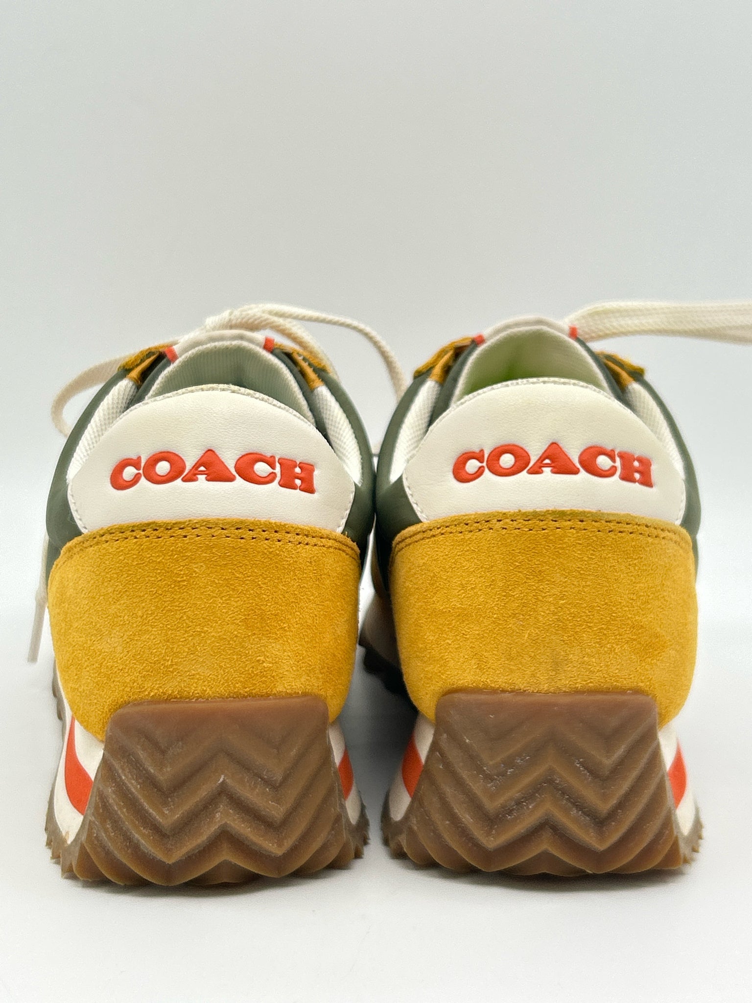 Coach Size 8B GREEN & GOLD Women Sneakers