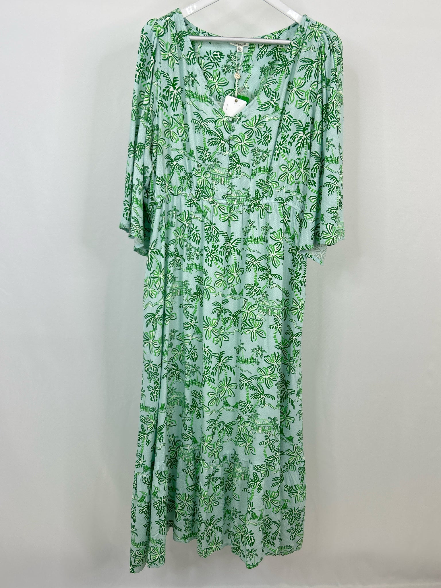 MARY SQUARE Size XL Green and Blue Women Dress
