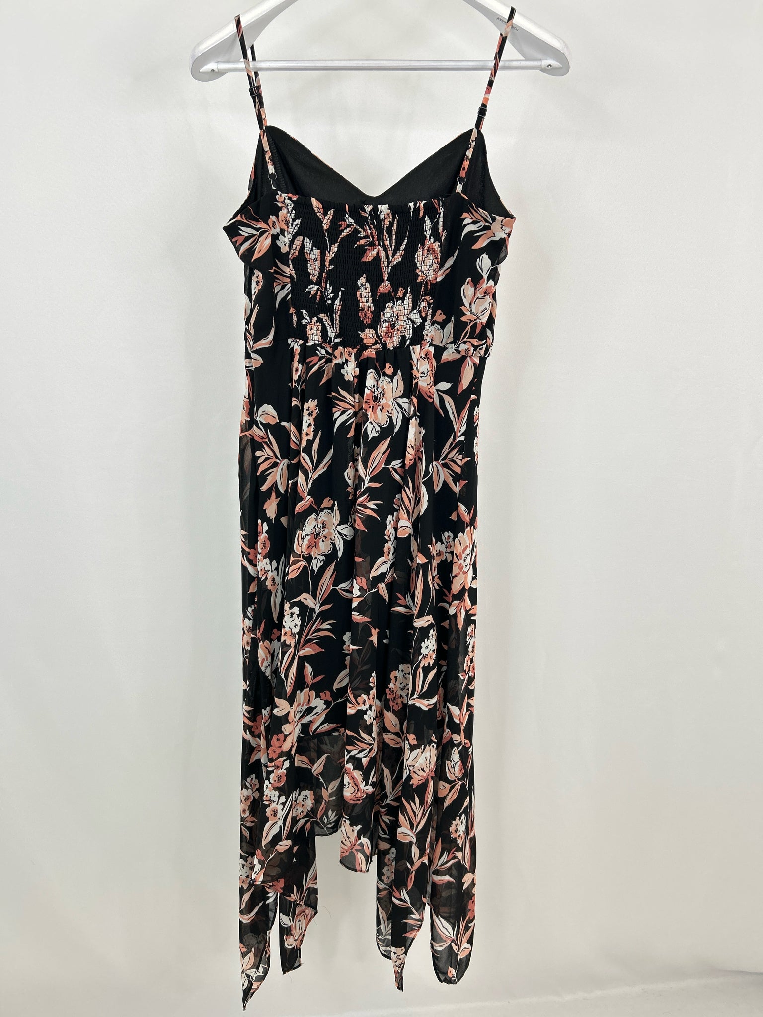 White House Black Market Size 6 Black Print Women Dress