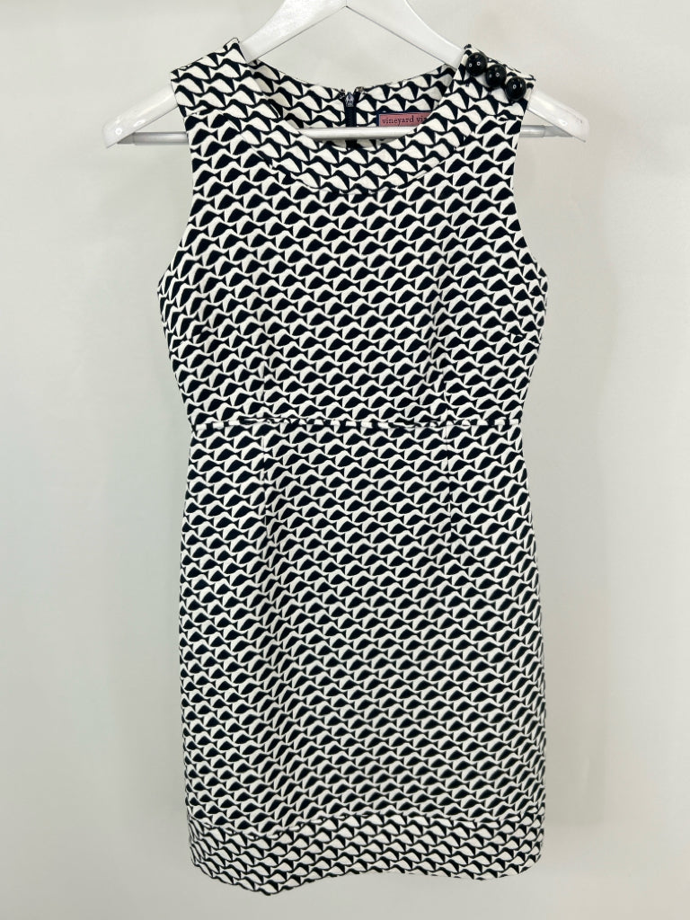 VINEYARD VINES Size 2 NAVY AND WHITE Women's Dress