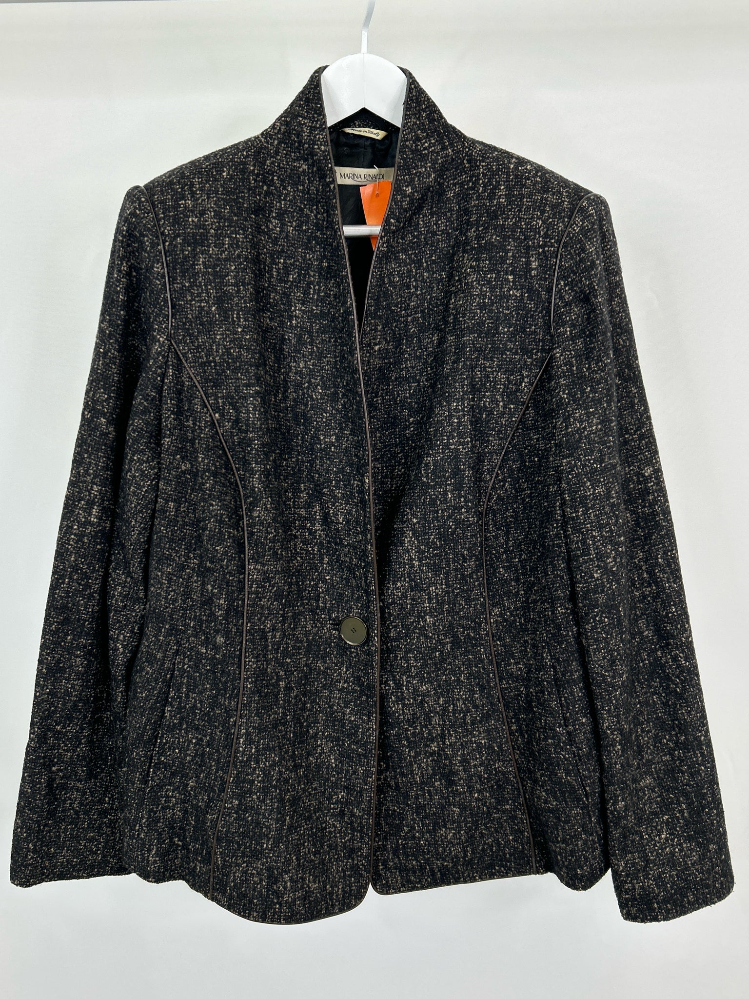 MARINA RINALDI Size L Espresso Women Jacket