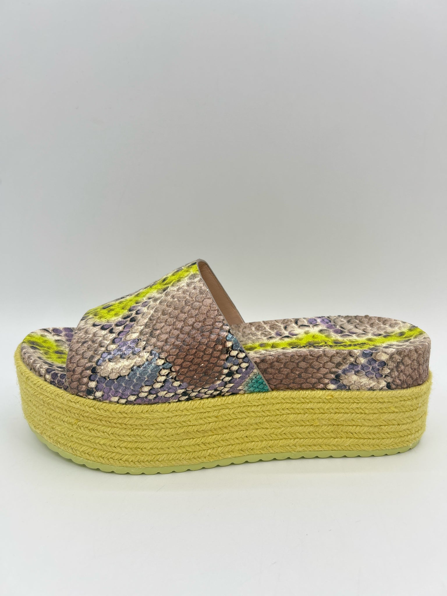 KATE SPADE Size 6.5B Yellow Print Women Sandal