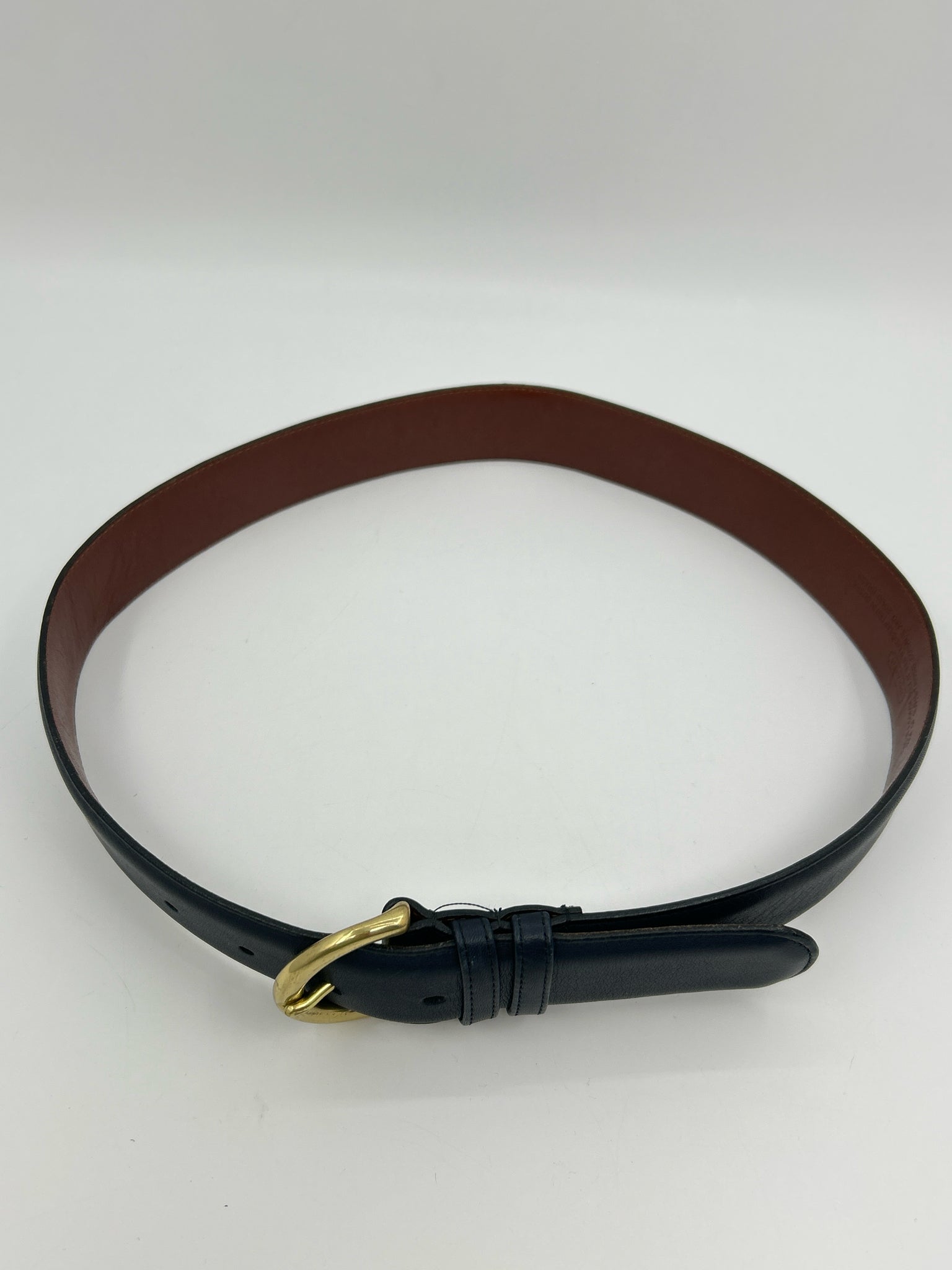 COACH Size Medium Blue Leather Belt