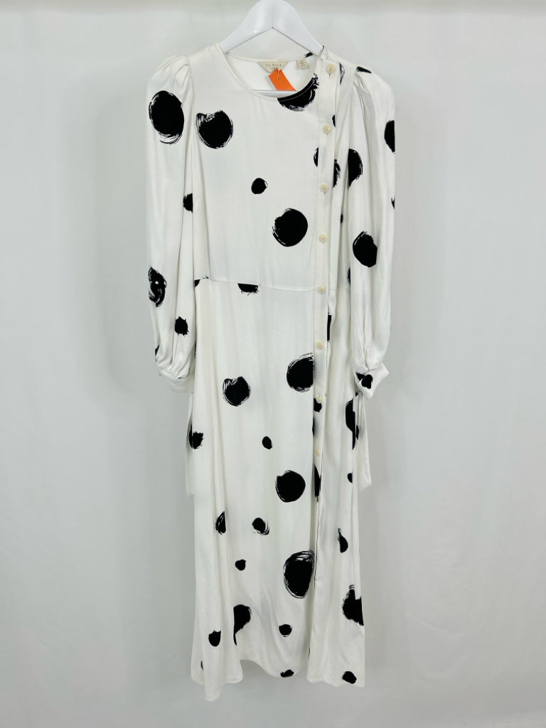 TED BAKER Women Size 6 White and black Dress
