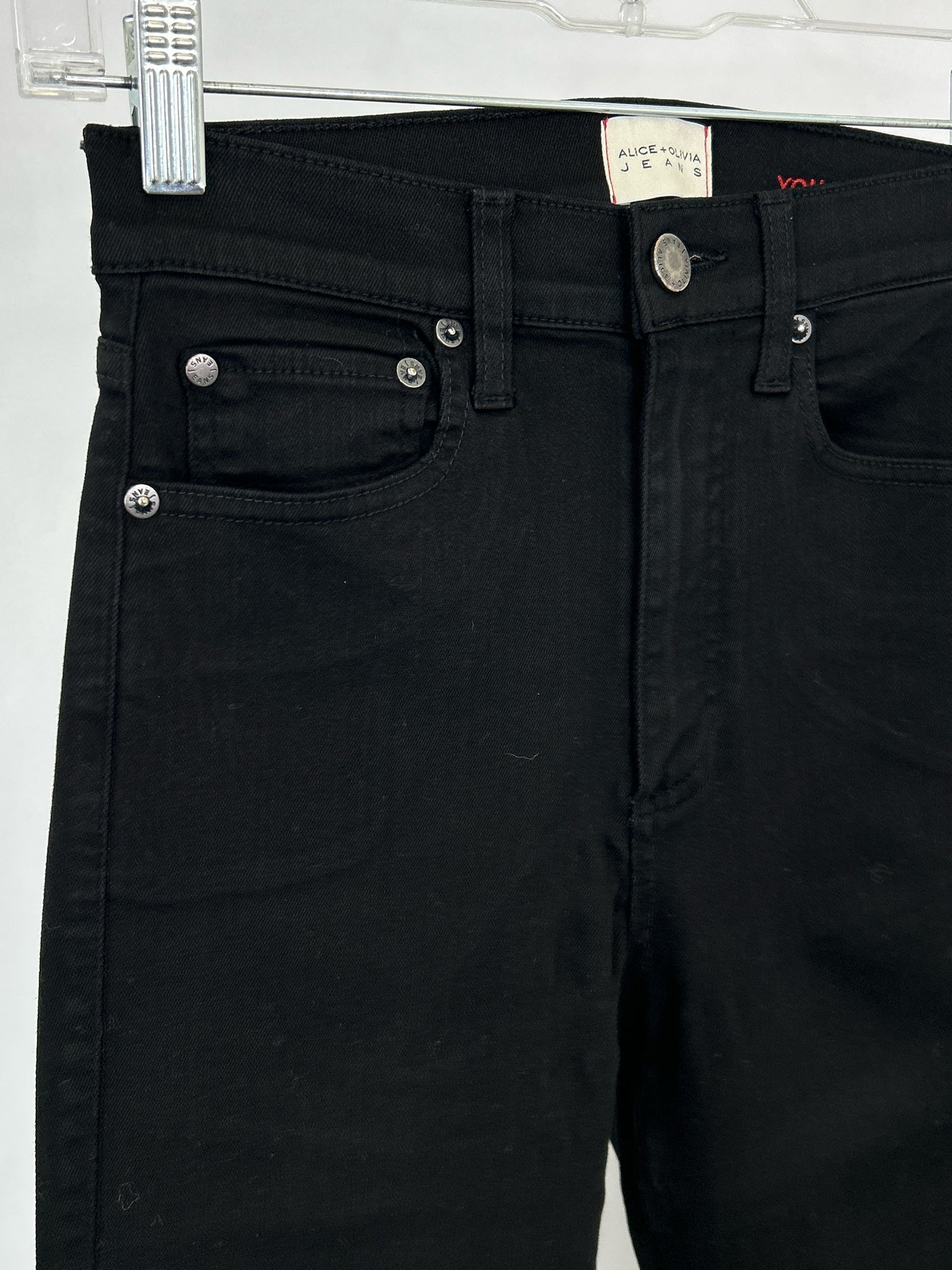 ALICE + OLIVIA Size 4/27 BLACK DENIM Women jeans