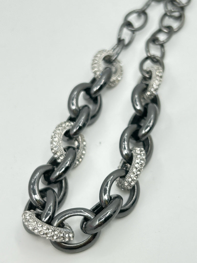 LOST &  FOUND TRADING NWT Black and Silver Necklace