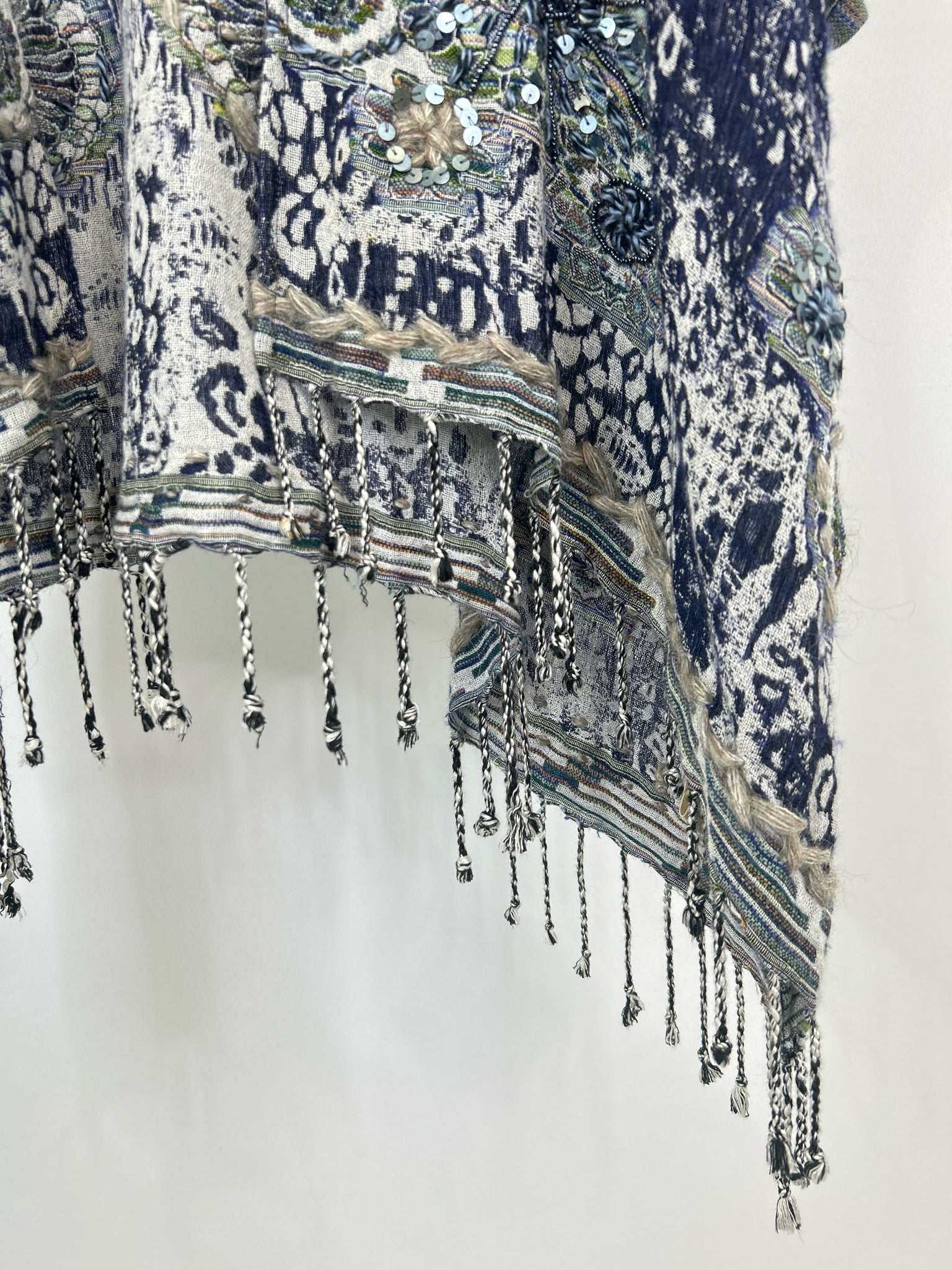 SOFT SURROUNDINGS Size PS/PM Navy Print Women Cardigan