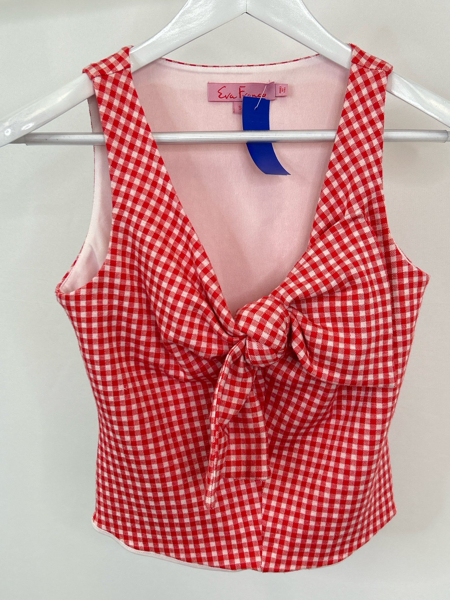 EVA FRANCO Size S red and white Women Top