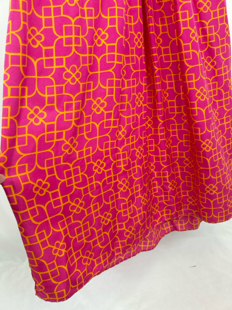 MILLY Size 8 Women's Pink and Orange Dress