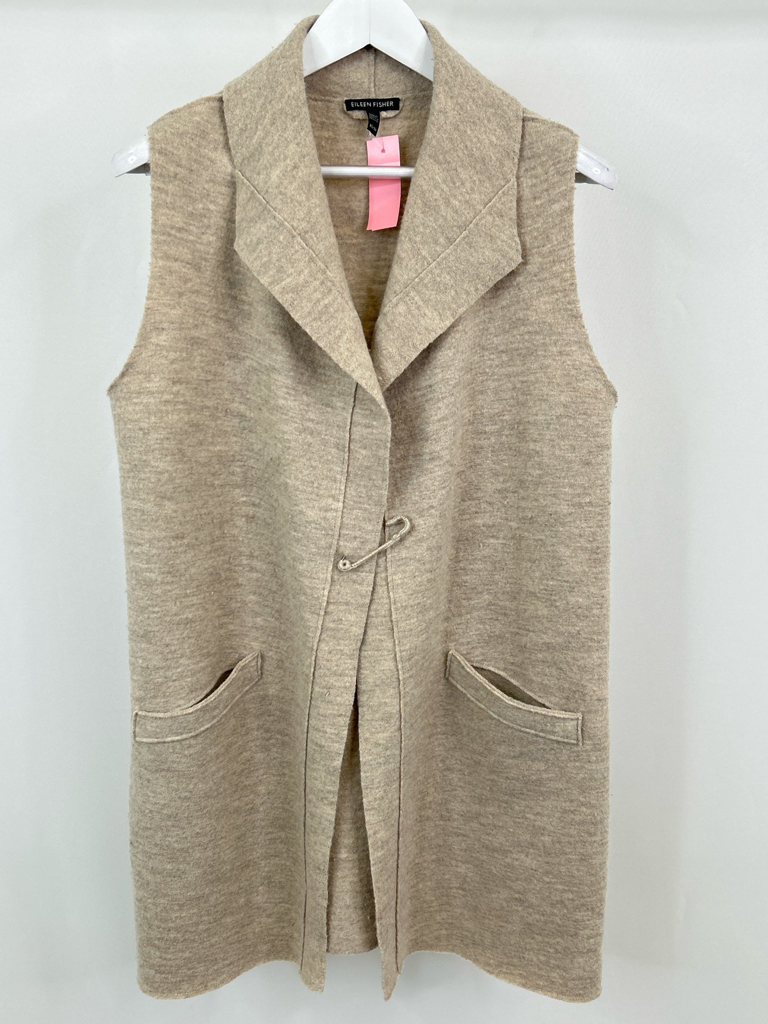 EILEEN FISHER Size XS Light Brown Women Vest