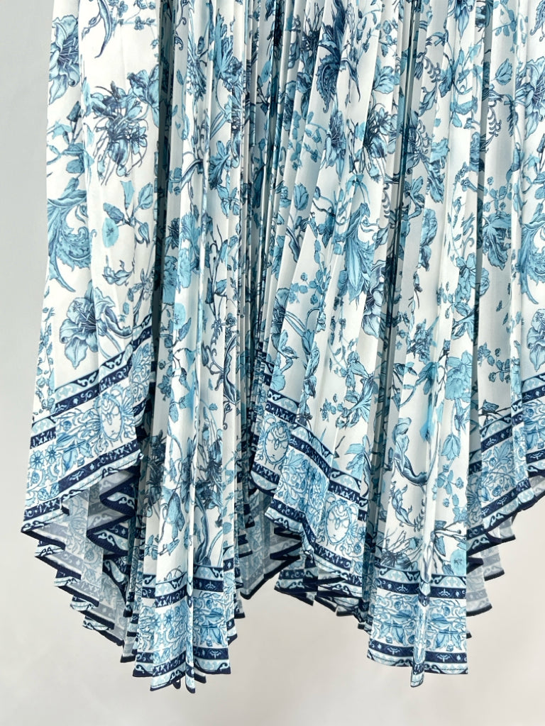 ALICE + OLIVIA Size 8 Blue Print Women's Dress