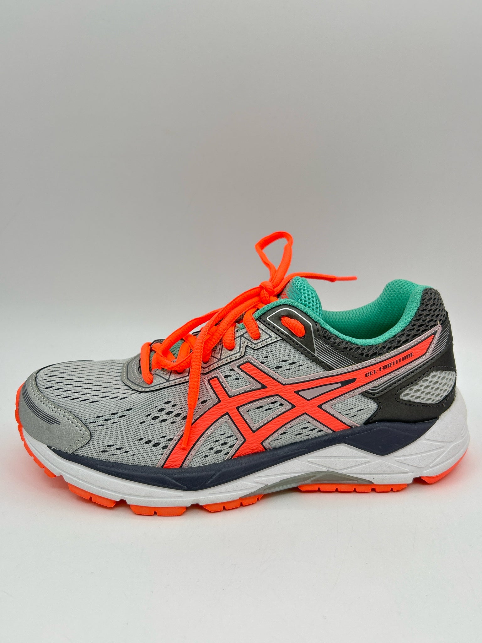 ASICS Size 7 GREY & PINK Women Sneakers