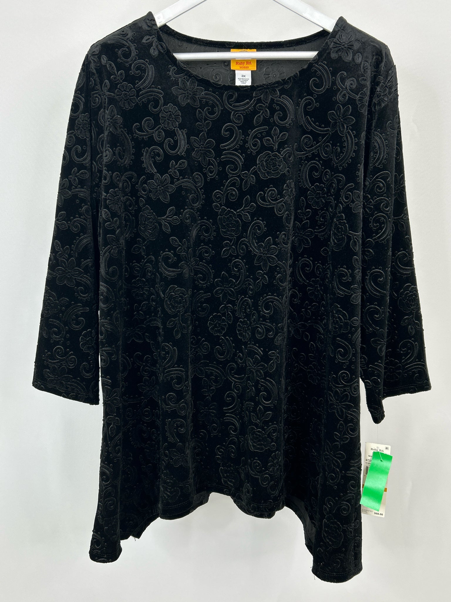 RUBY RD. Size 3X Black Women Top NWT