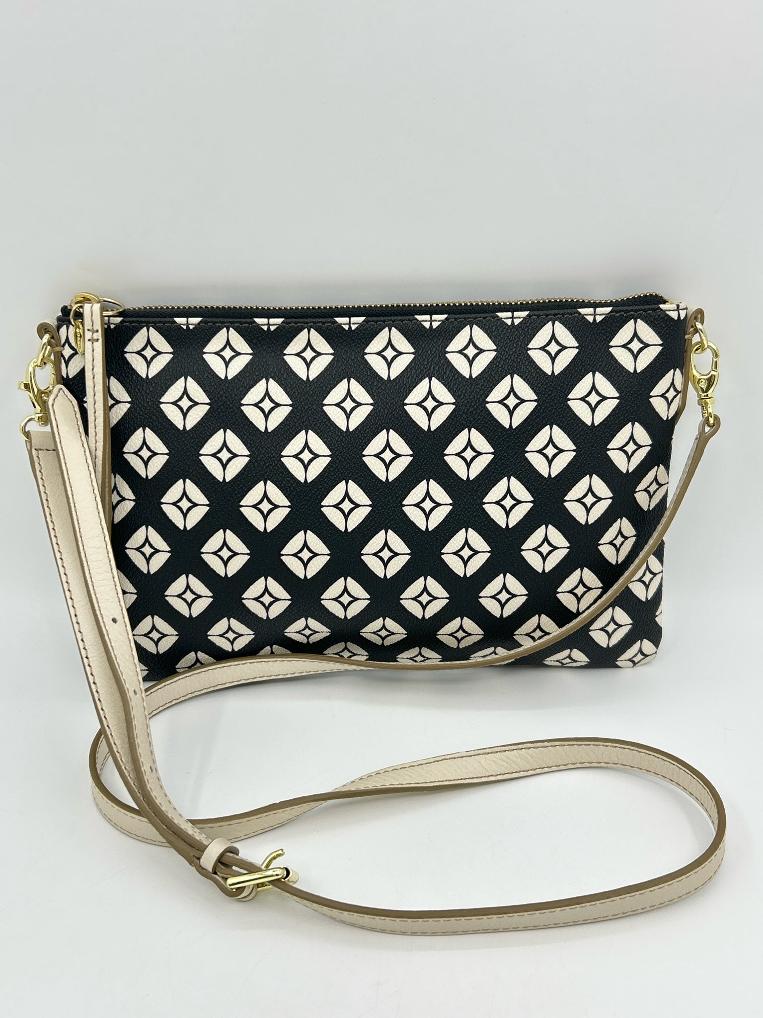 FOSSIL Black Print Women Crossbody Purse