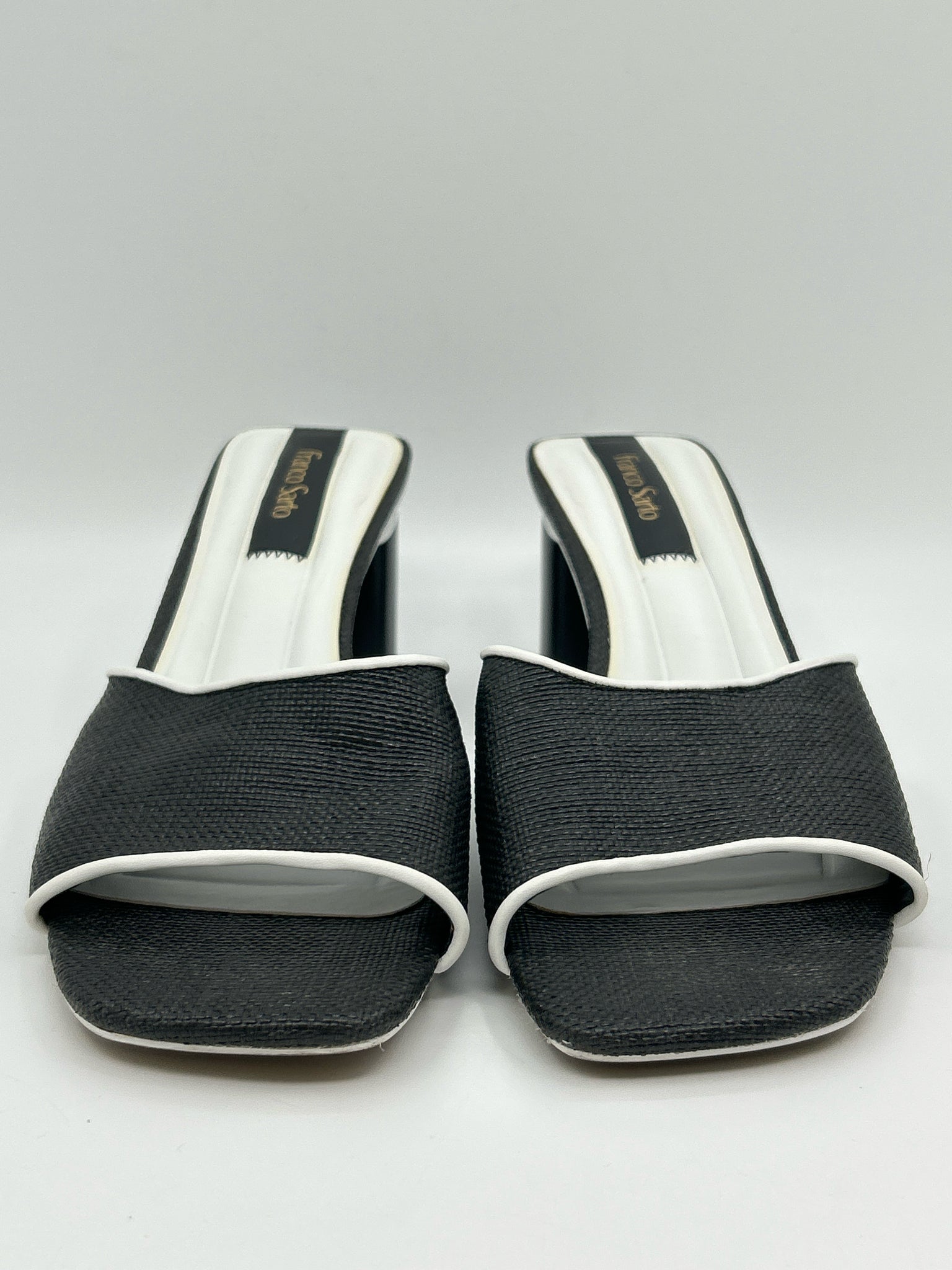 FRANCO SARTO Size 11 Black & White Women Pumps