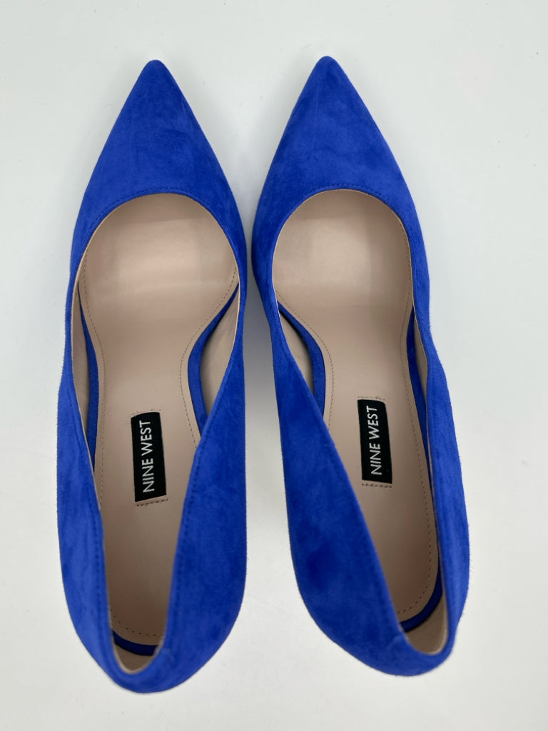 NINE WEST Women Size 11M Blue Pumps