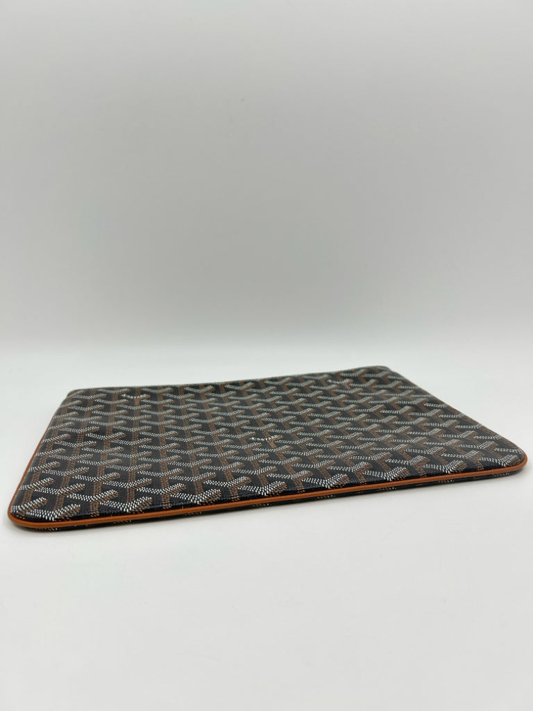 GOYARD Brown Print Clutch