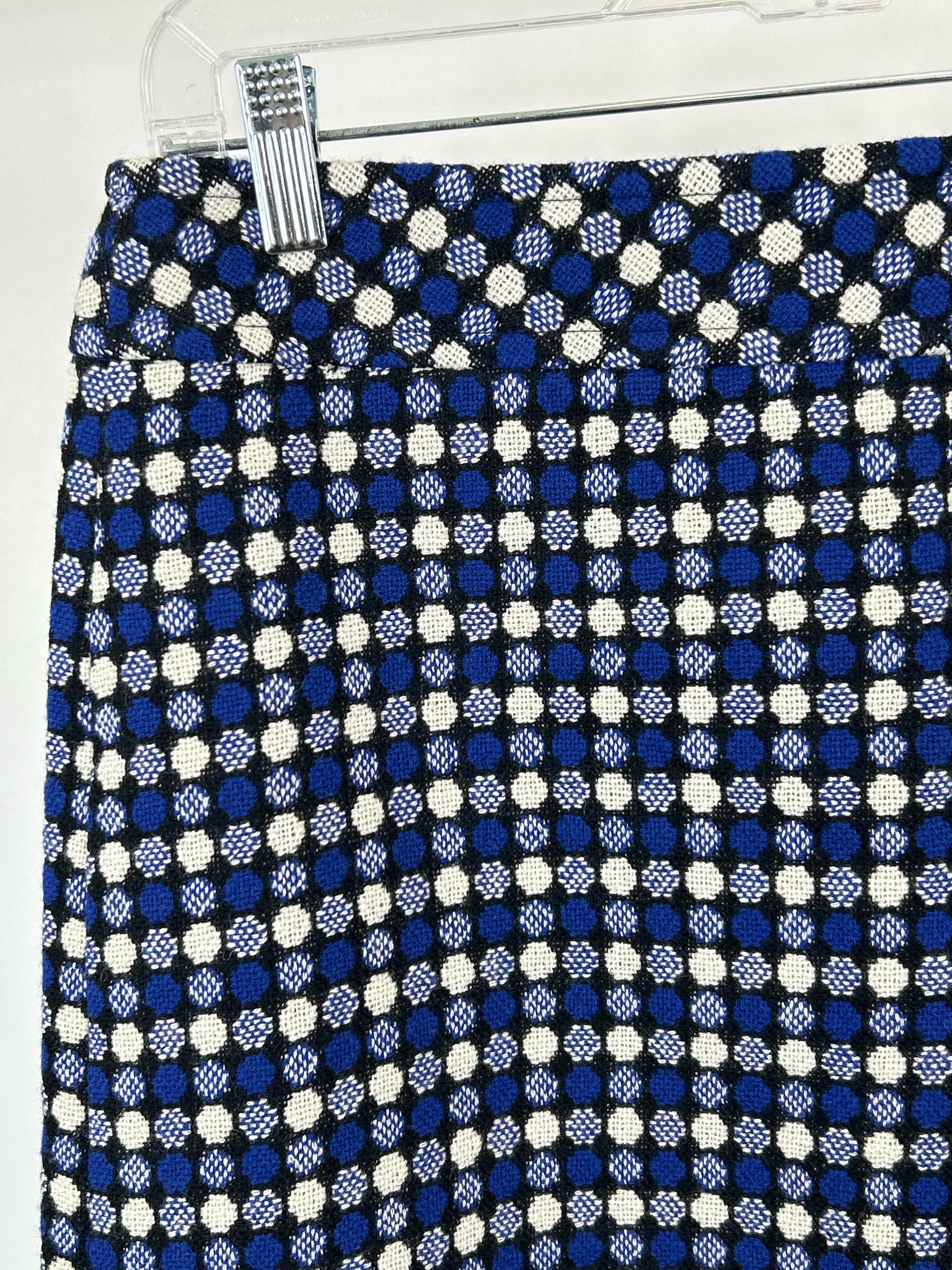 TALBOTS Size 8 Blue Print Women Skirt