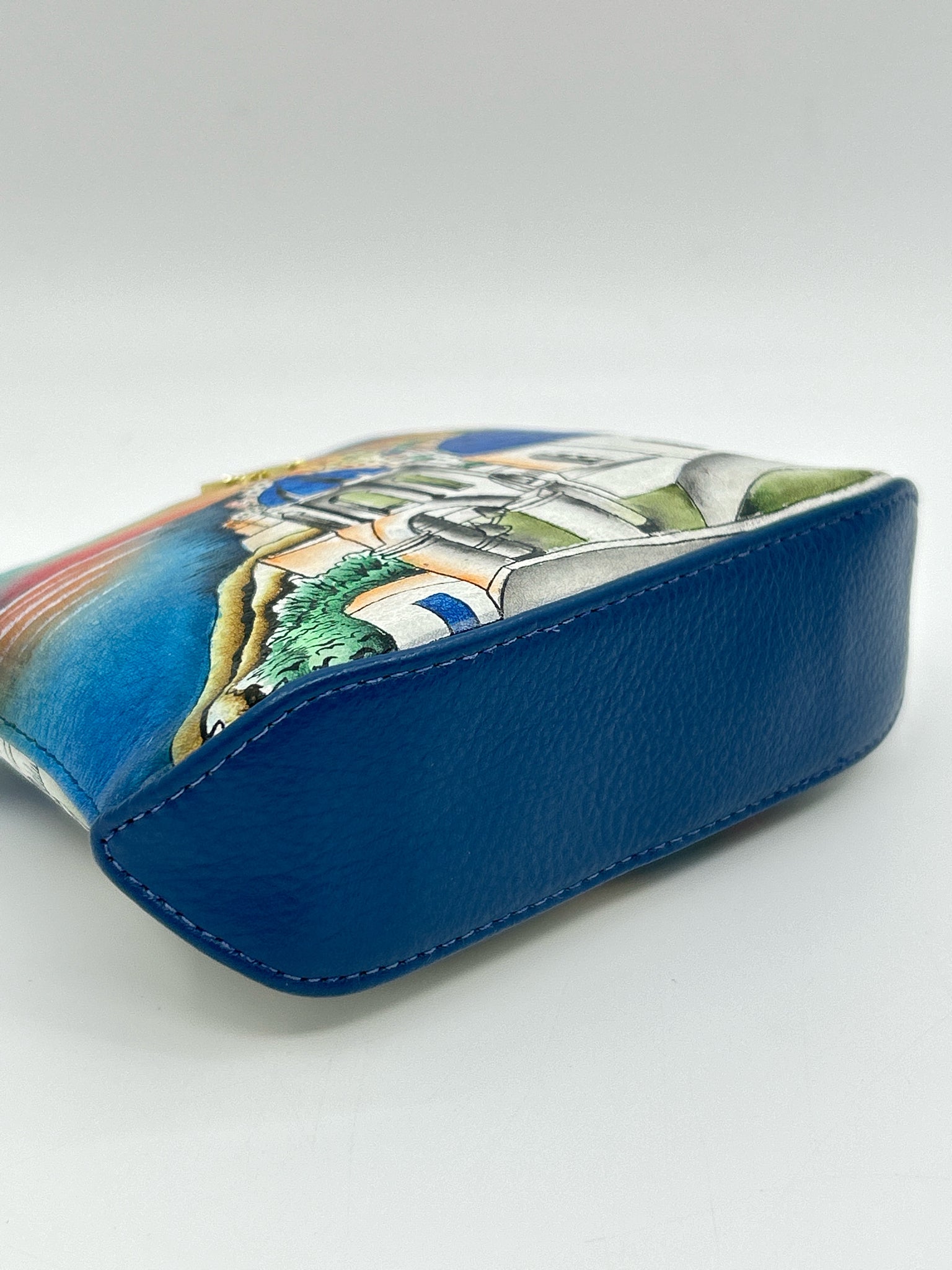 ANUSCHKA Blue Print Zip Pouch Accessories NWT