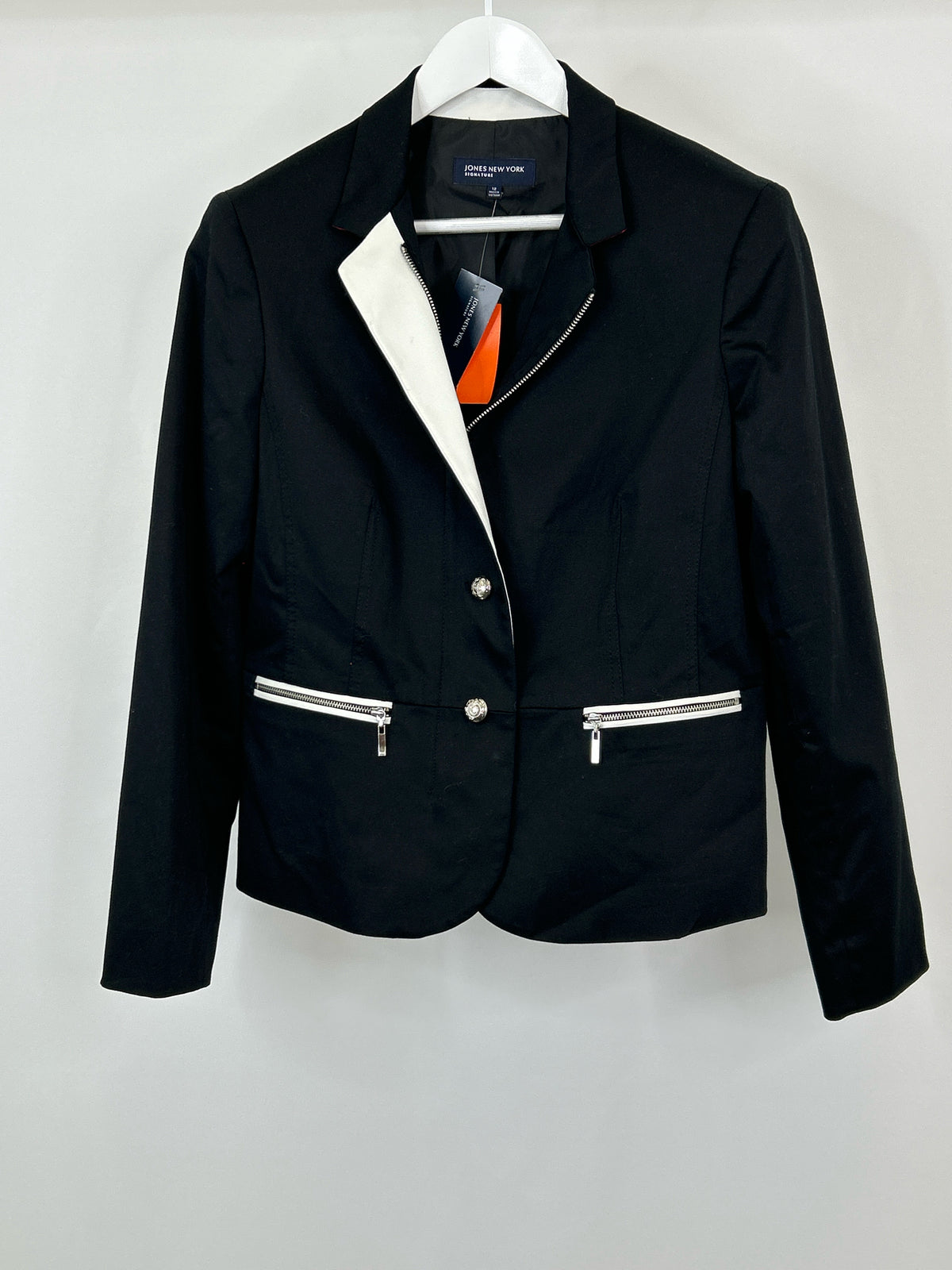 JONES NEW YORK Size 12 Black Women Blazer