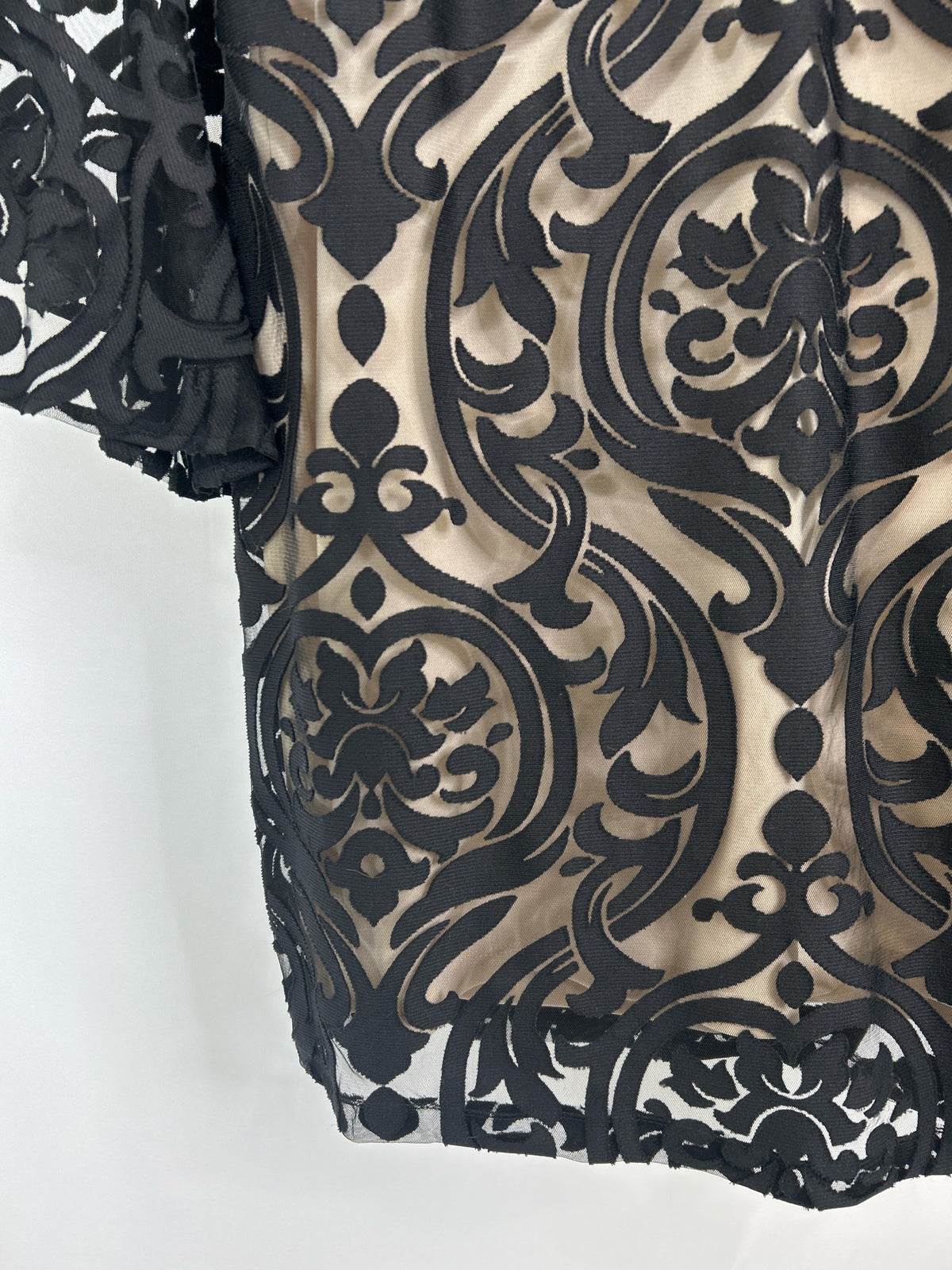 Prelude Size L Black Print Women Dress