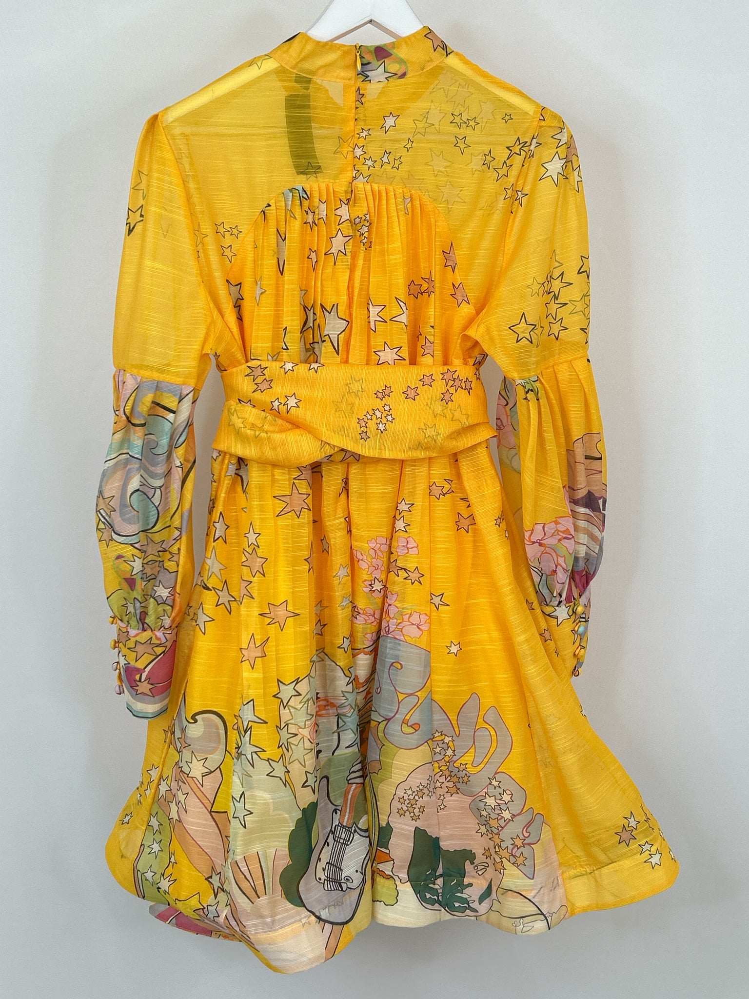 N BY NANCY Size 3X Yellow Print Women Dress