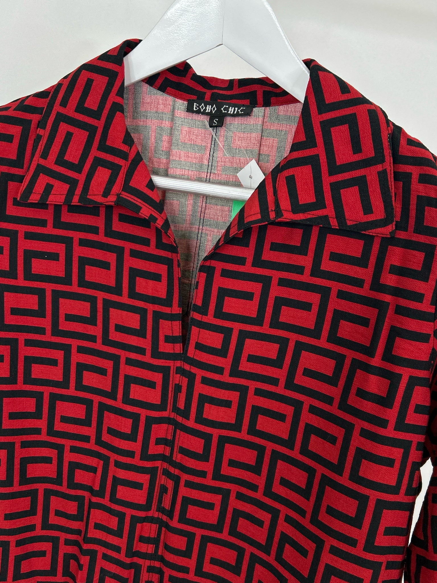 BOHO CHIC Size S Red & Black Women Top