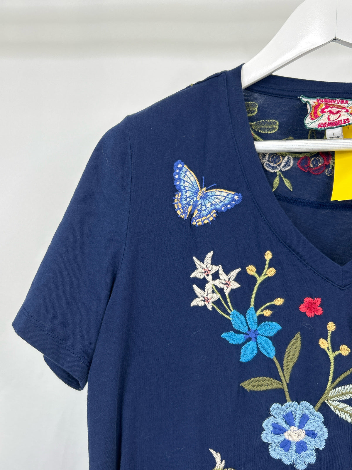 JOHNNY WAS Size L Blue floral Women Shirt
