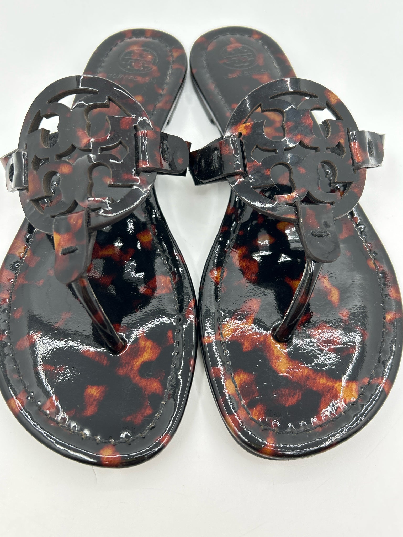 TORY BURCH Size 8M BROWN & BLACK Women Sandal